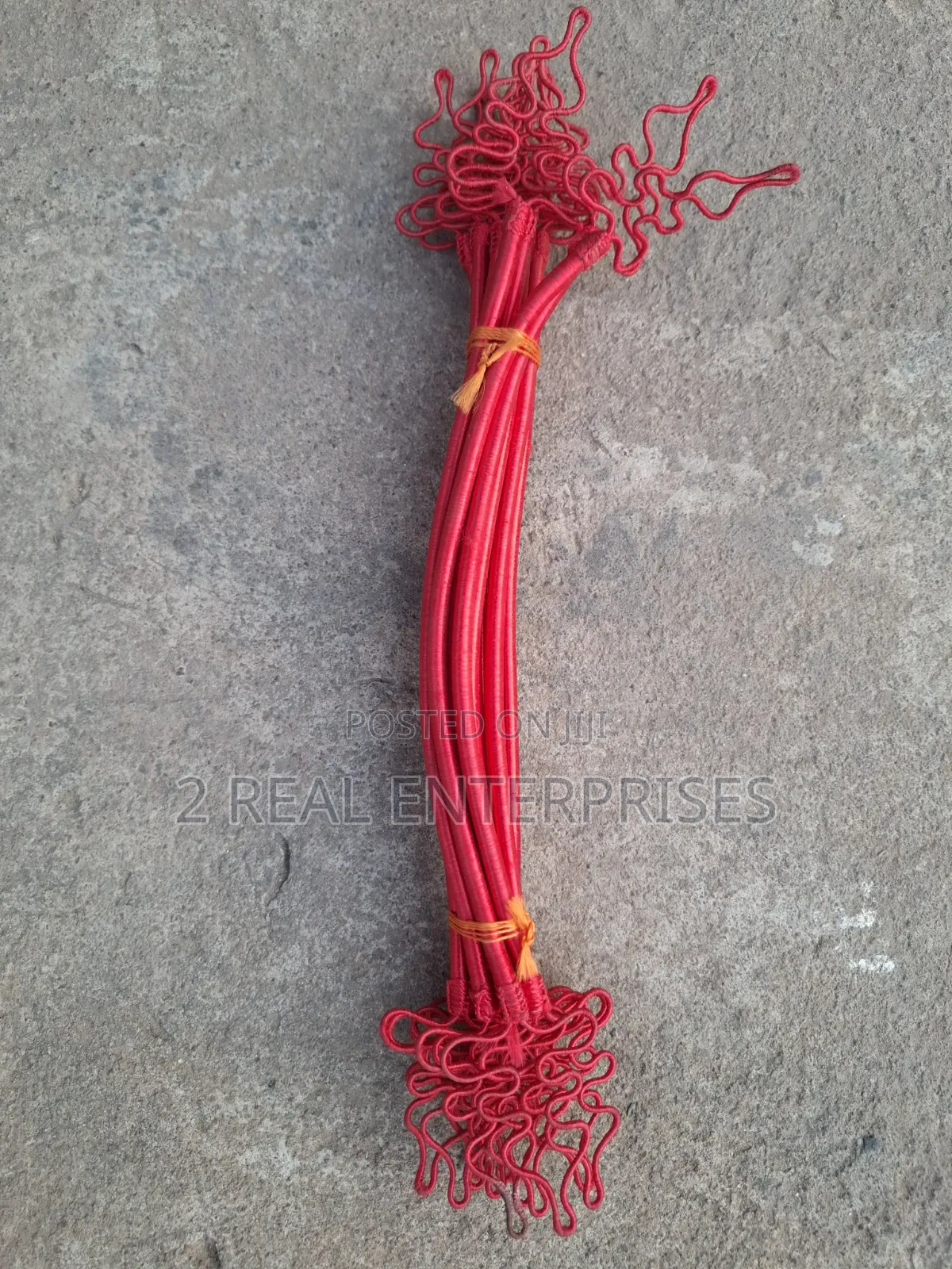 Decorative Red Elastic Napkin Rings Table Setting Ties Bundle Set