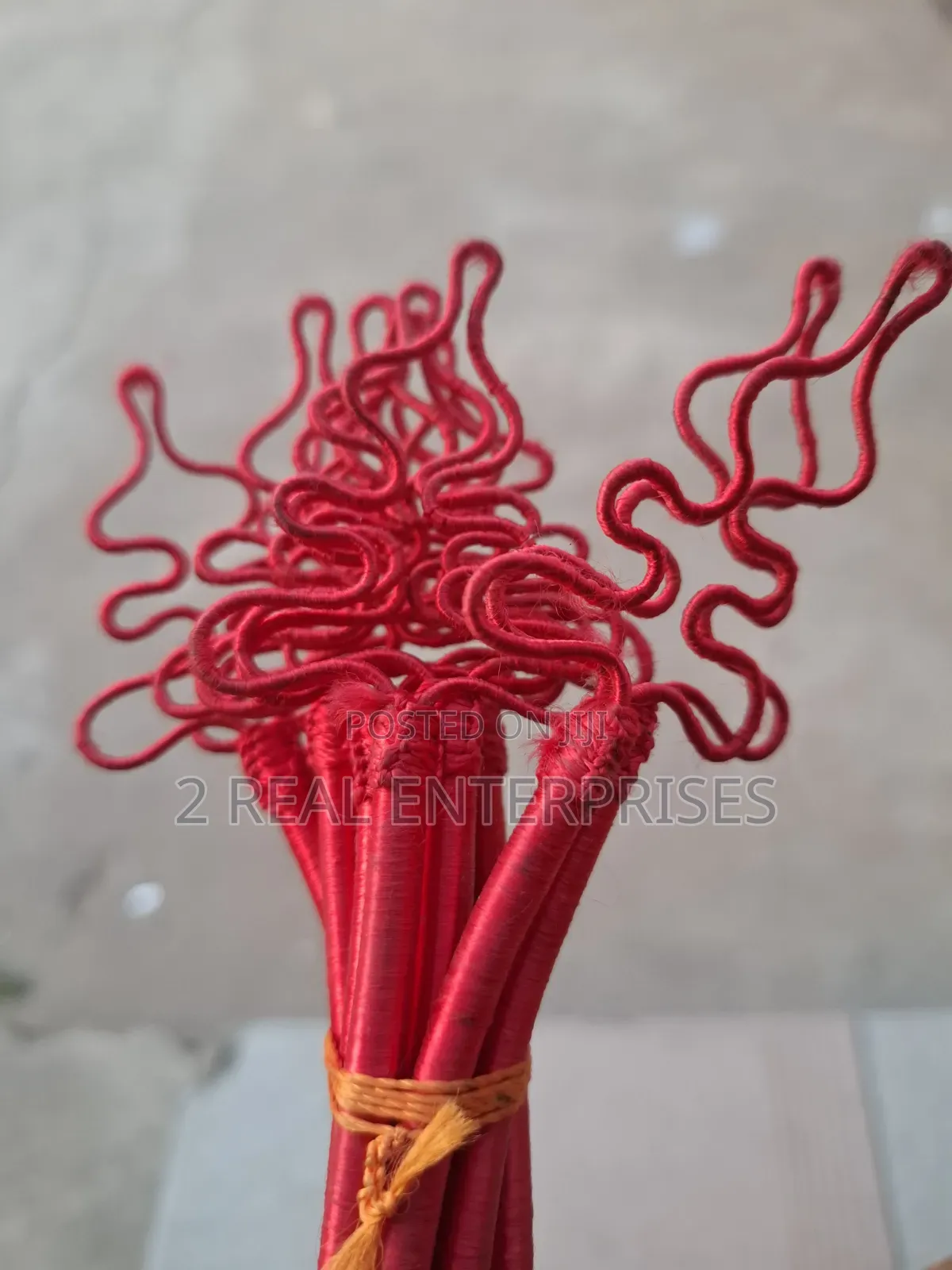 Decorative Red Elastic Napkin Rings Table Setting Ties Bundle Set