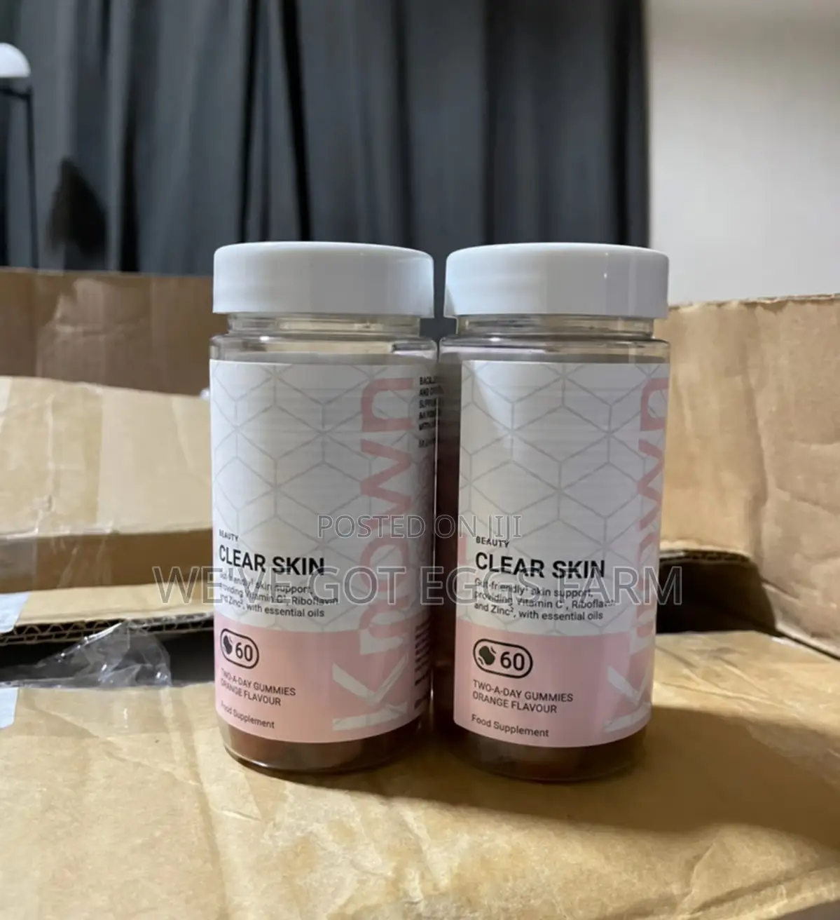 Original Known Clear Skin Gummies 60pcs – Zinc Vitamin C & Probiotics