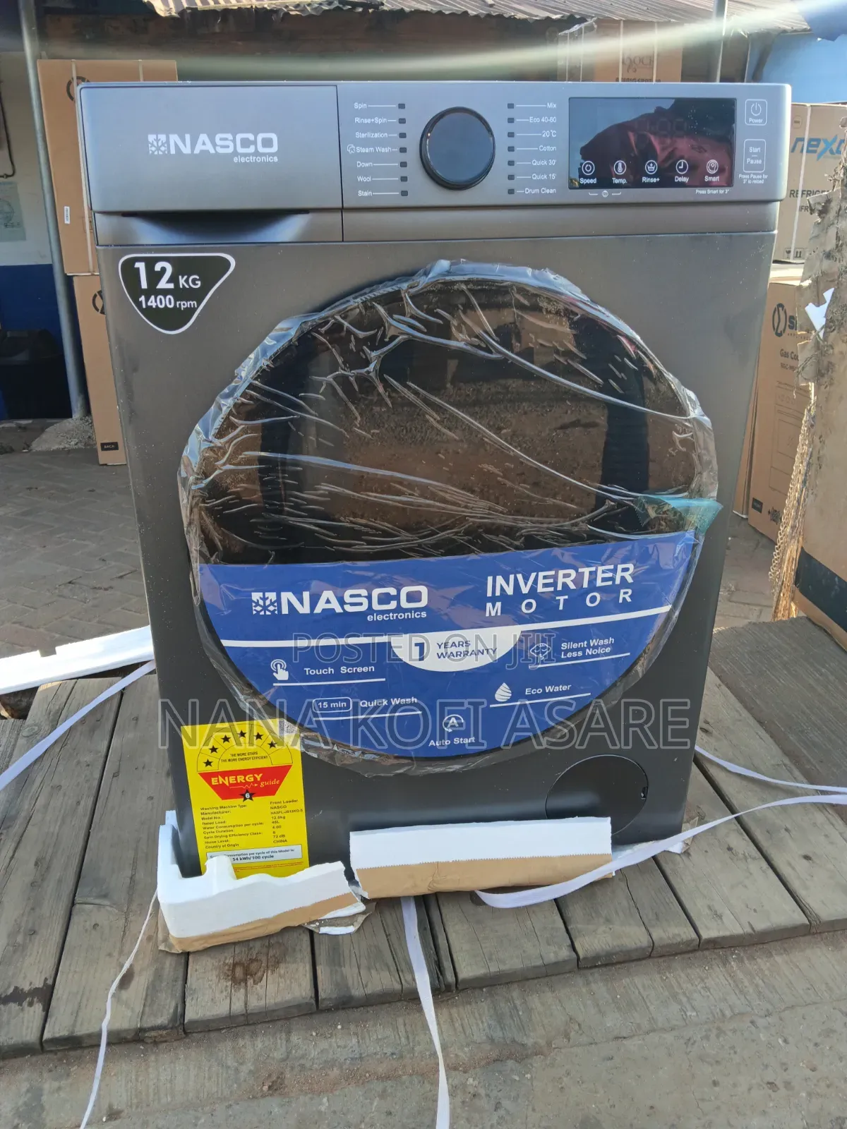 Nasco 12kg Front Load Washing Machine