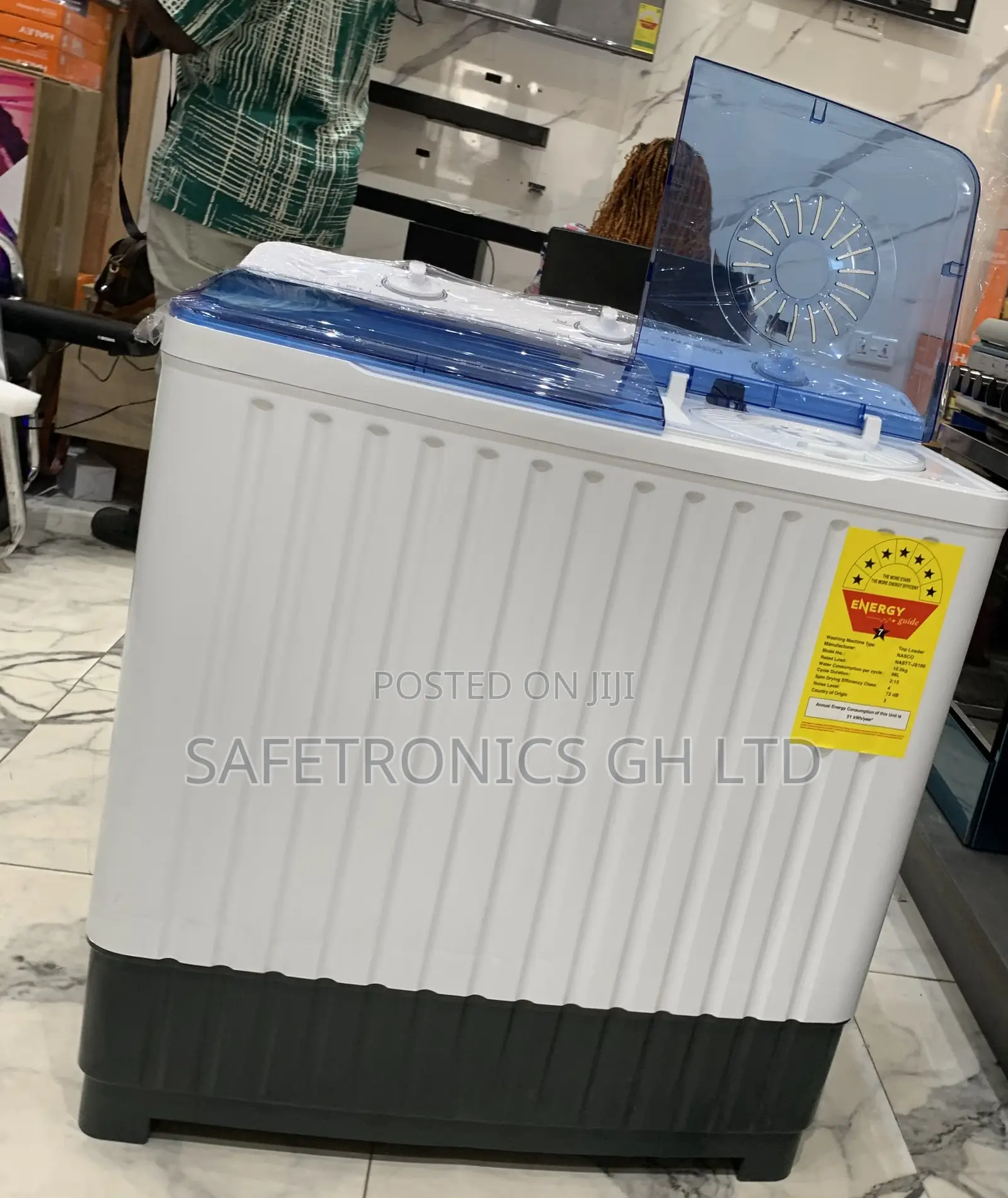 Nasco Fast Electric White 15kg WashingMachine