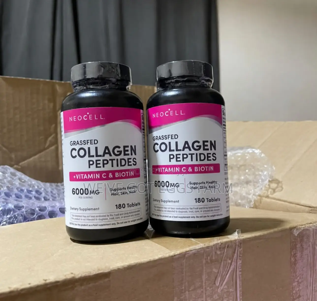 Original NeoCell Grassfed Collagen 180 Tablets Vitamin C & Biotin