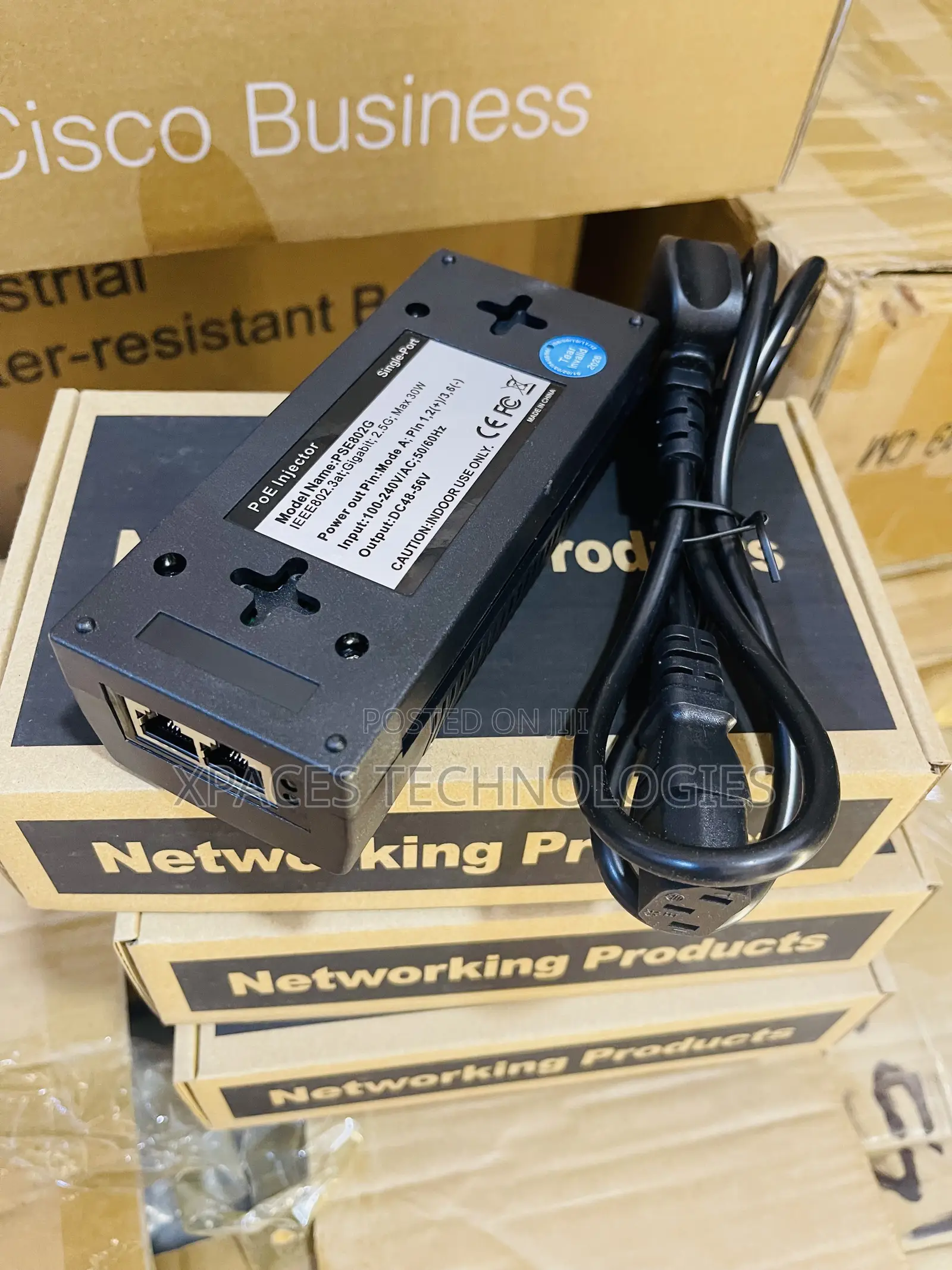 PSE802G 2.5G Gigabit PoE++ Injector IEEE 802.3at Standard 48/52v 30W