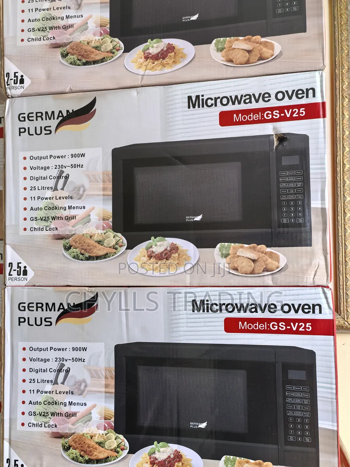 German Plus 25L Digital Microwave Oven With Grill