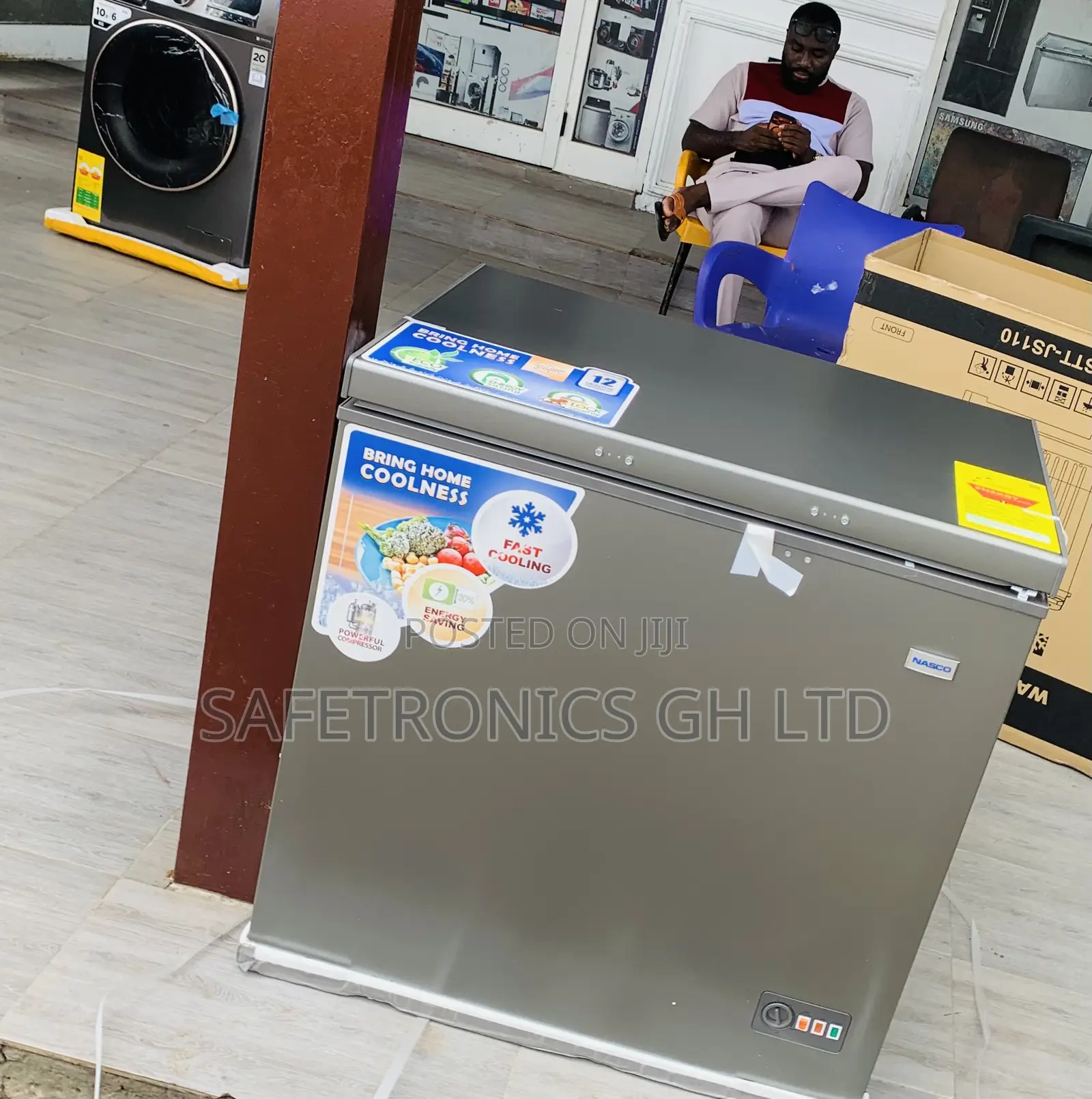 Fast Chilling 198L Singledoor Nas-230sk Grey Freezer