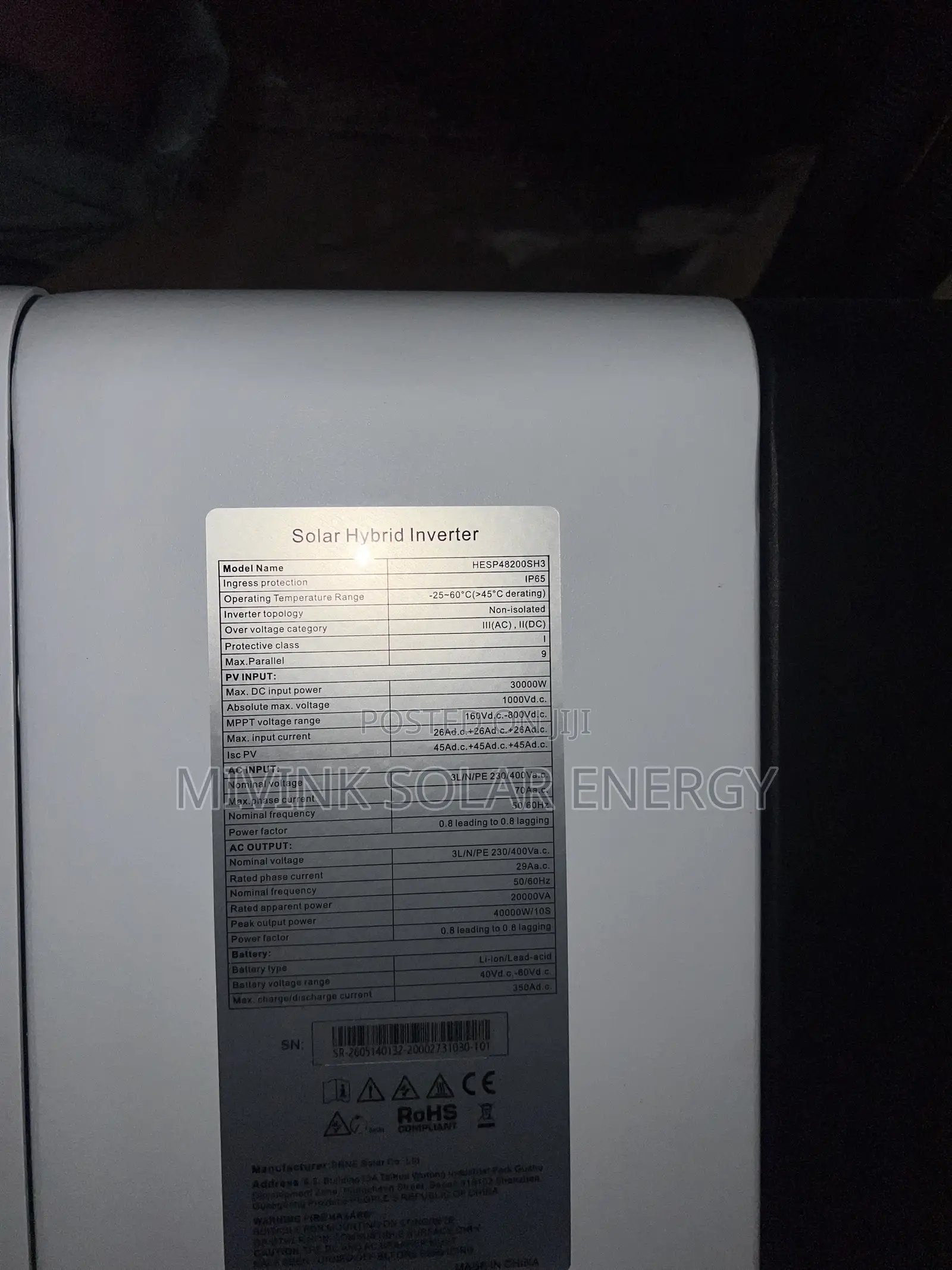 20kw Outdoor SRNE Inverter