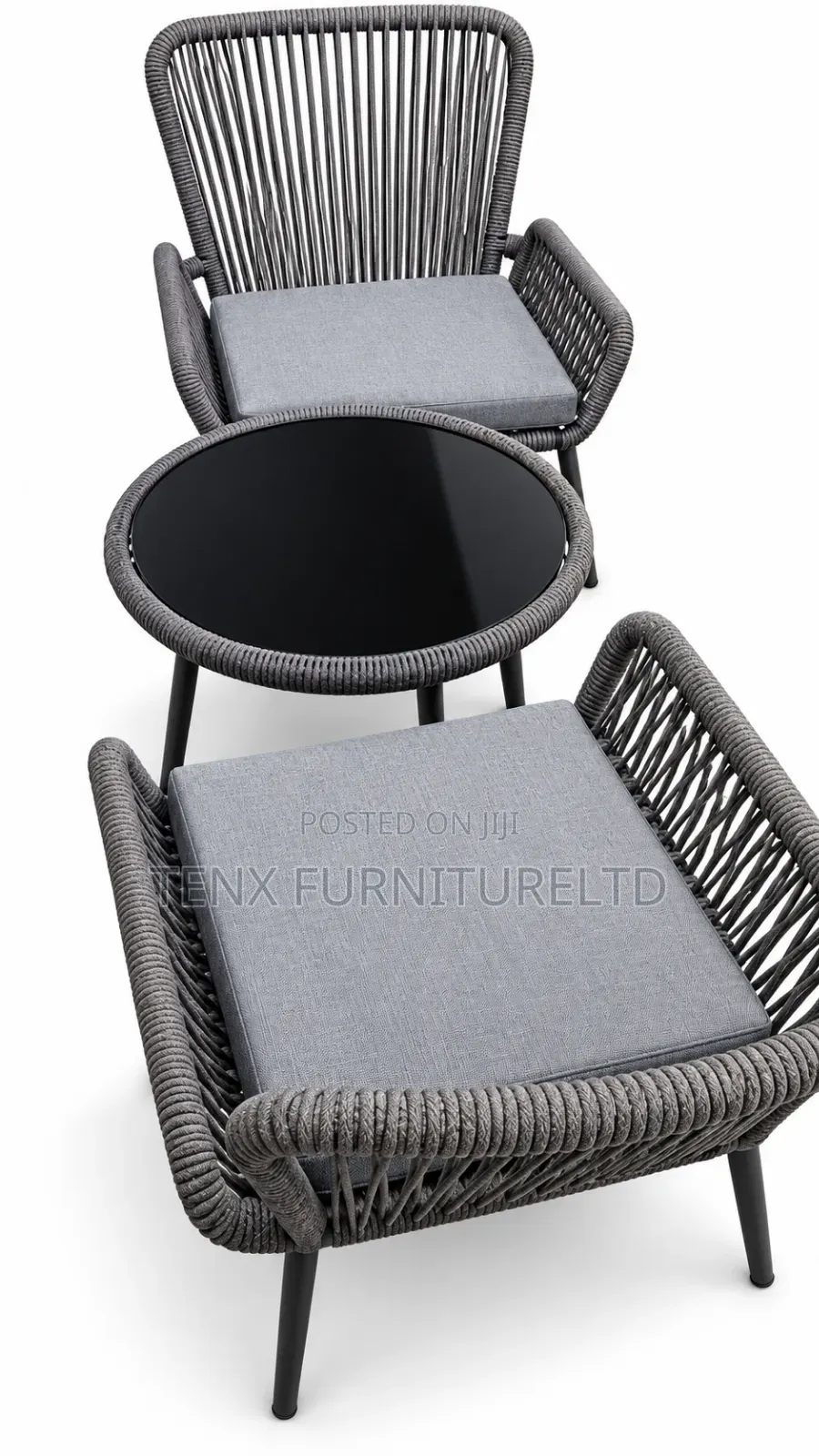 Balcony Chair and Table (3-Piece Patio Set)