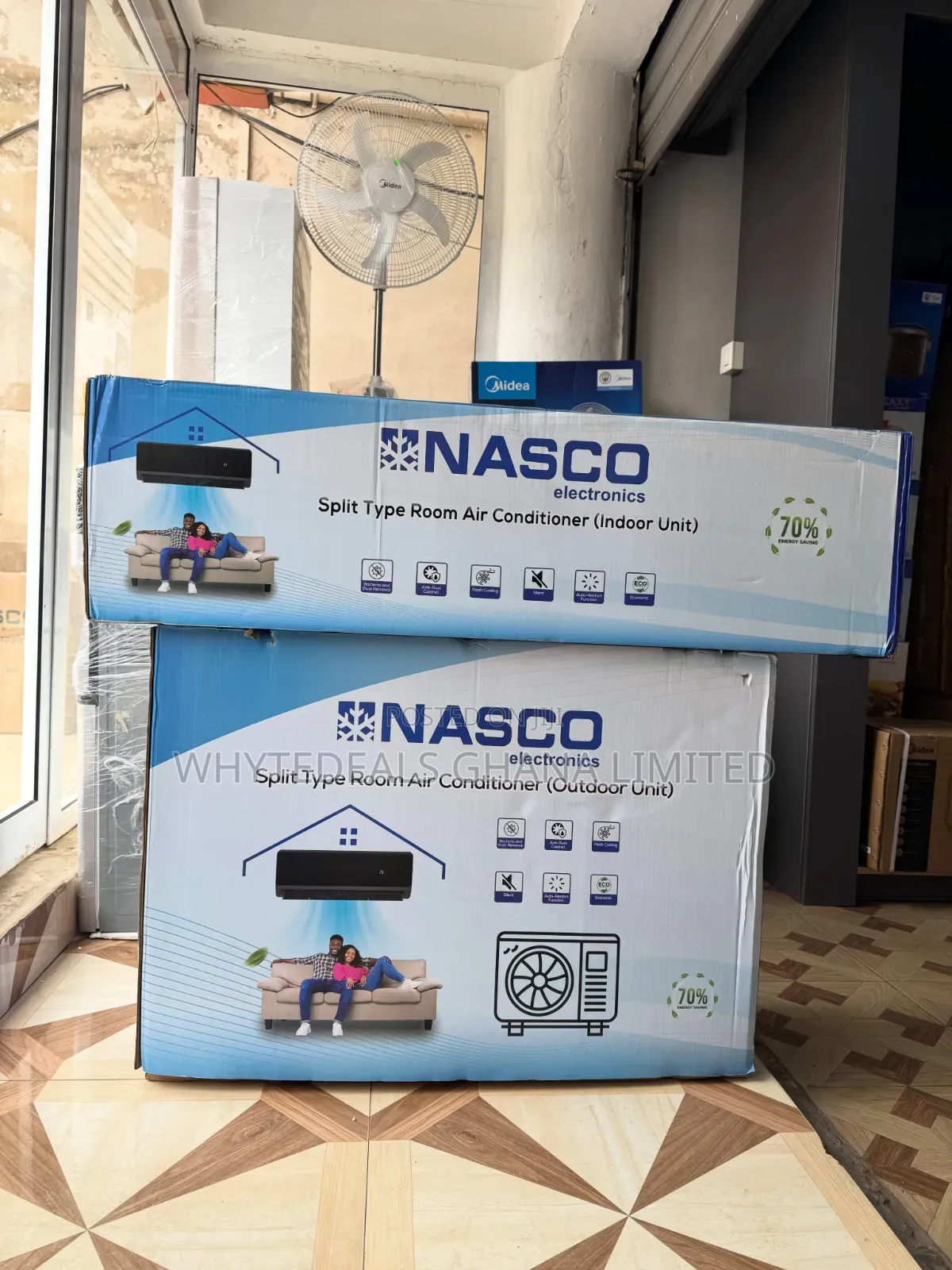 Nasco Split Airconditioner| 1.5hp| 70% Energy Saving|cools Faster|r410