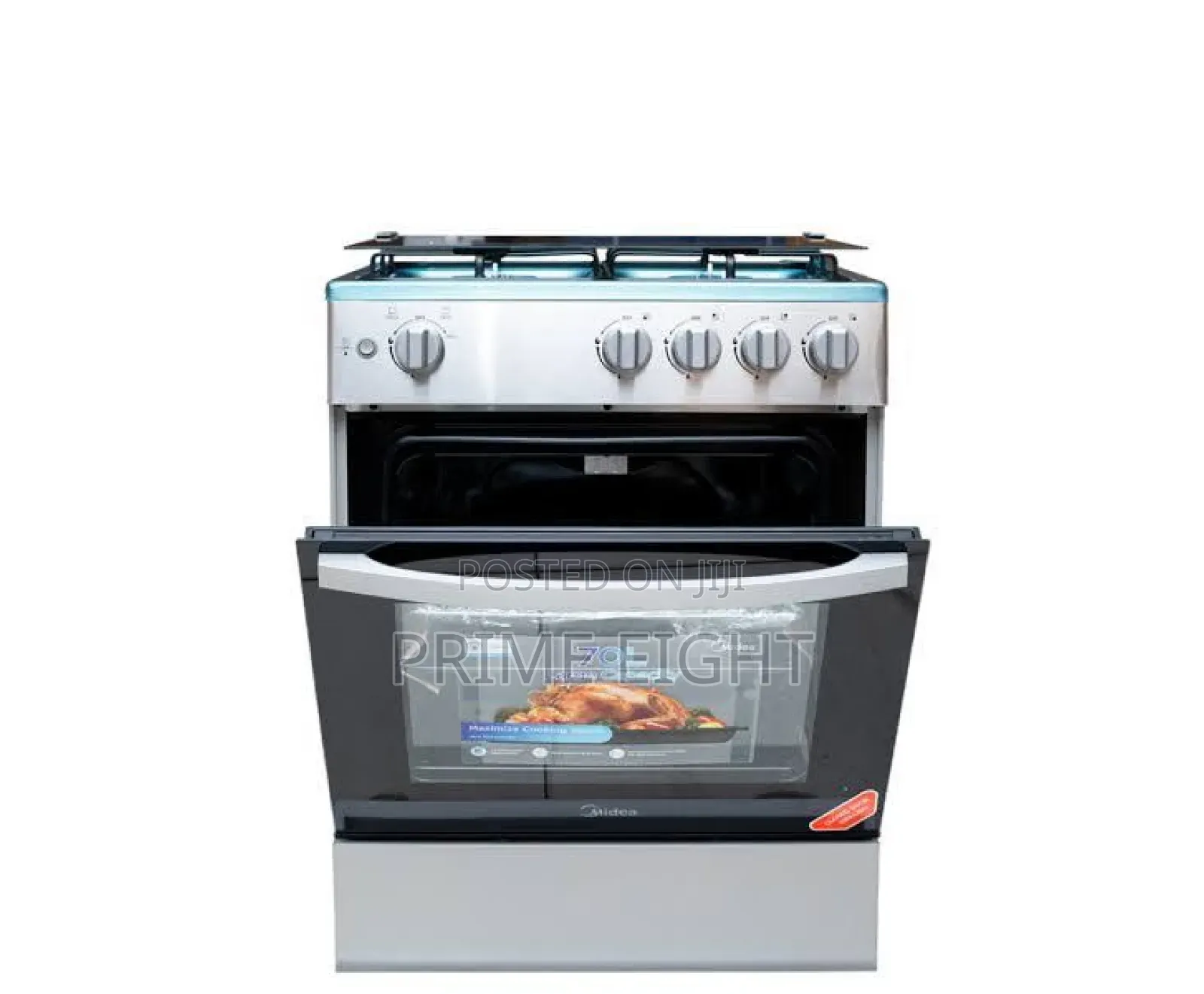 NEW Midea 4 Burner 60 X 60cm (24tmg4g081-S) Gas Cooker With Grill