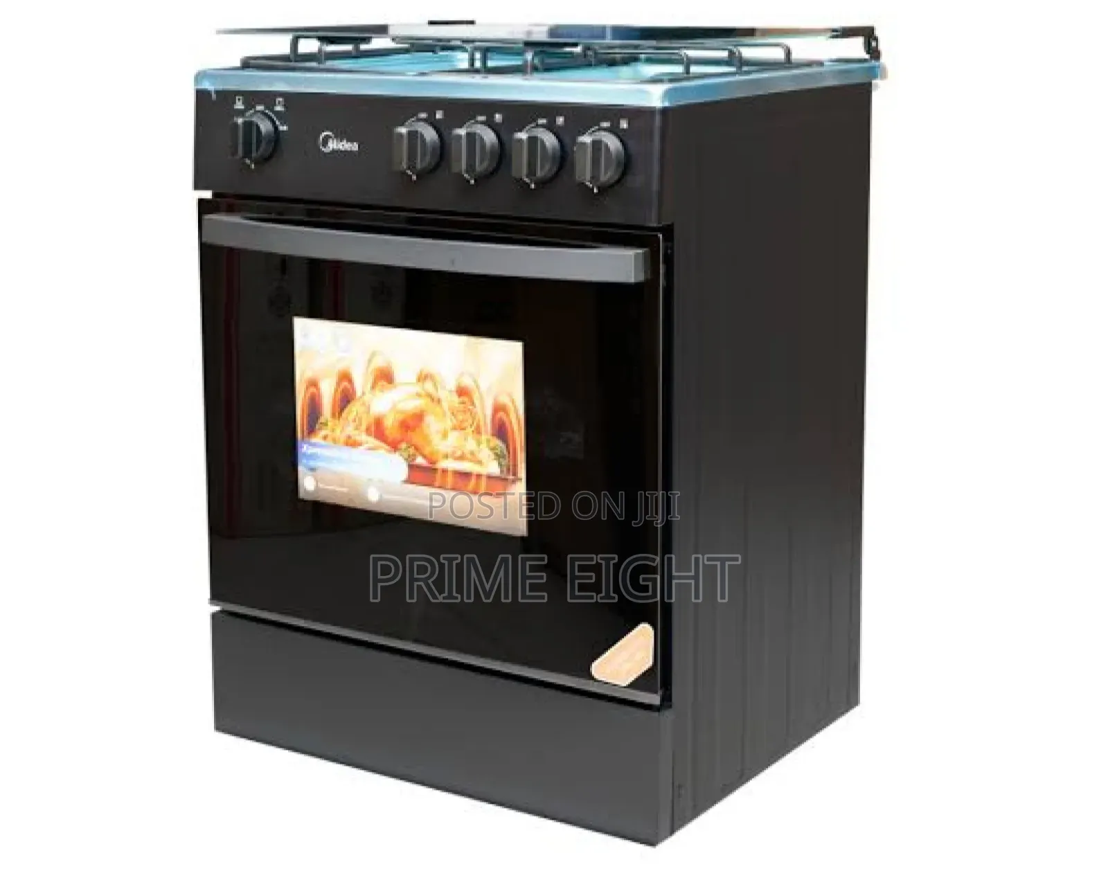 Midea 4 Burner 60 X 60cm Gas Cooker With Grill – Black (24tmg4g081-B)