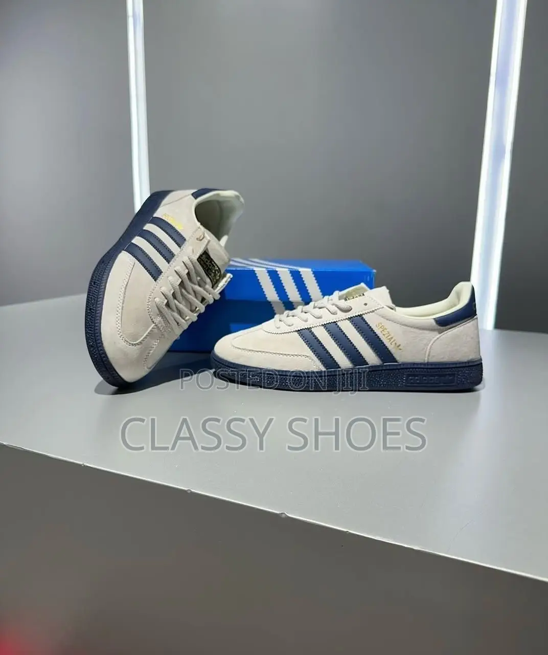 Adidas Spezial Grey X Blue Stripes