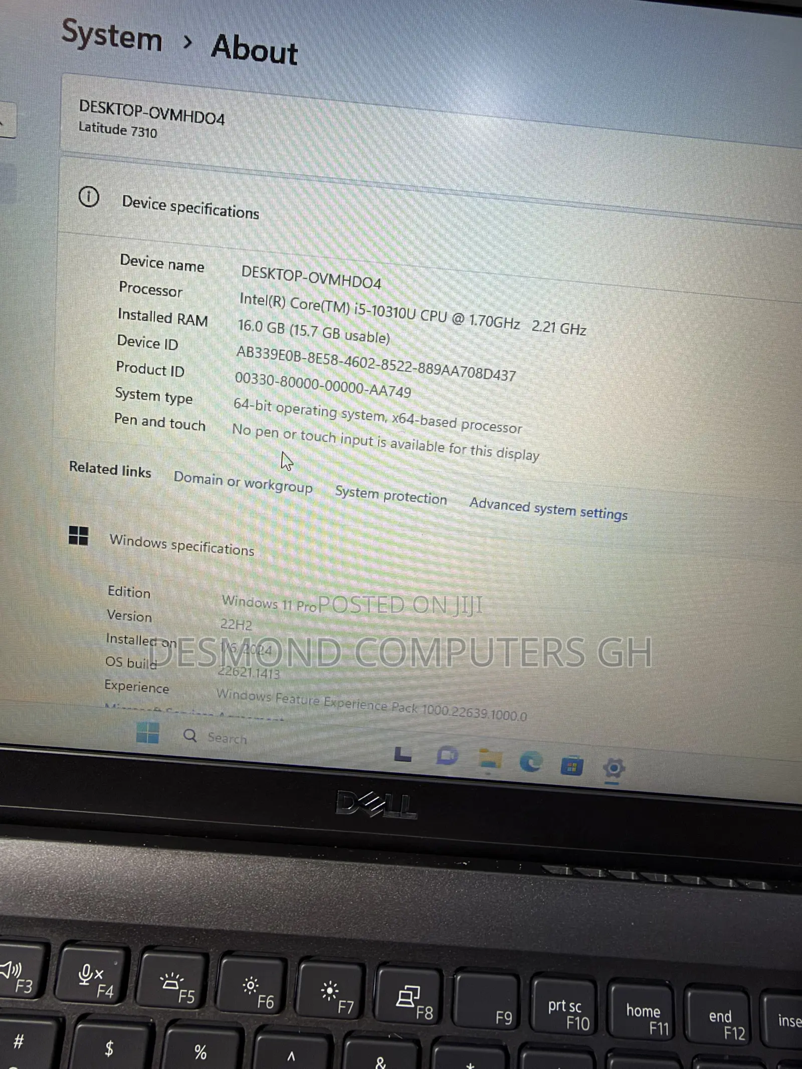 Laptop Dell Latitude 7310 16GB Intel Core i5 SSD 256GB