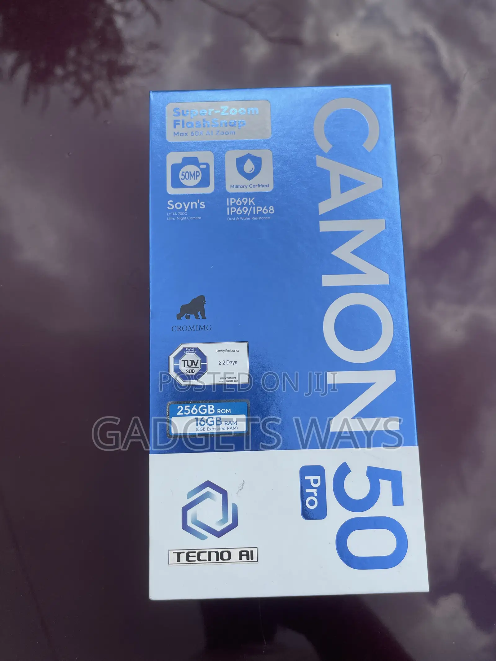 New Tecno Camon 50 Pro 256 GB Black
