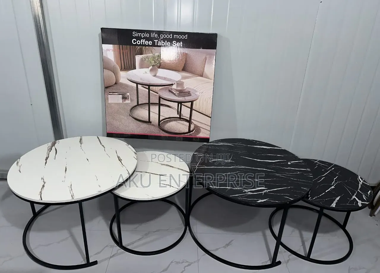 2 in 1 Round Stackable Centre/ Coffee Table- Multicolor