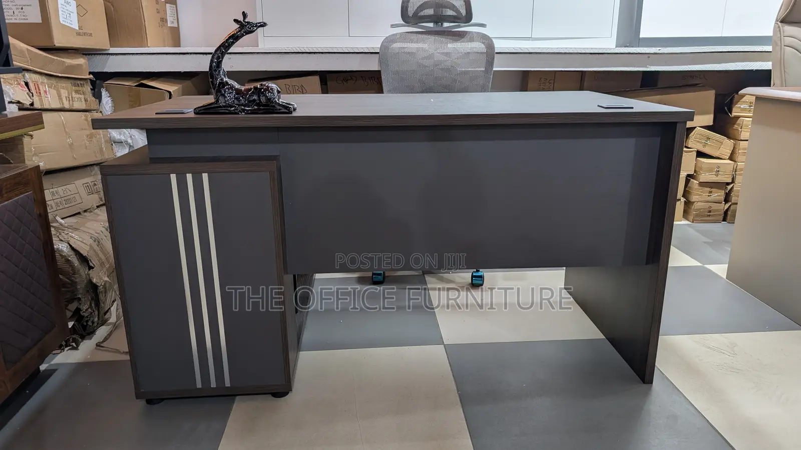 Luxury Two-Tone Executive Office Desk