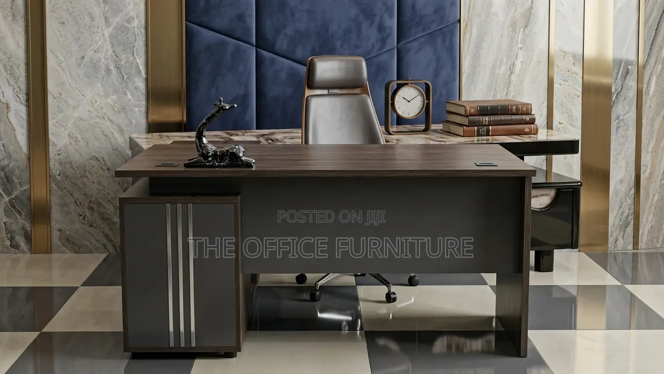 Luxury Two-Tone Executive Office Desk
