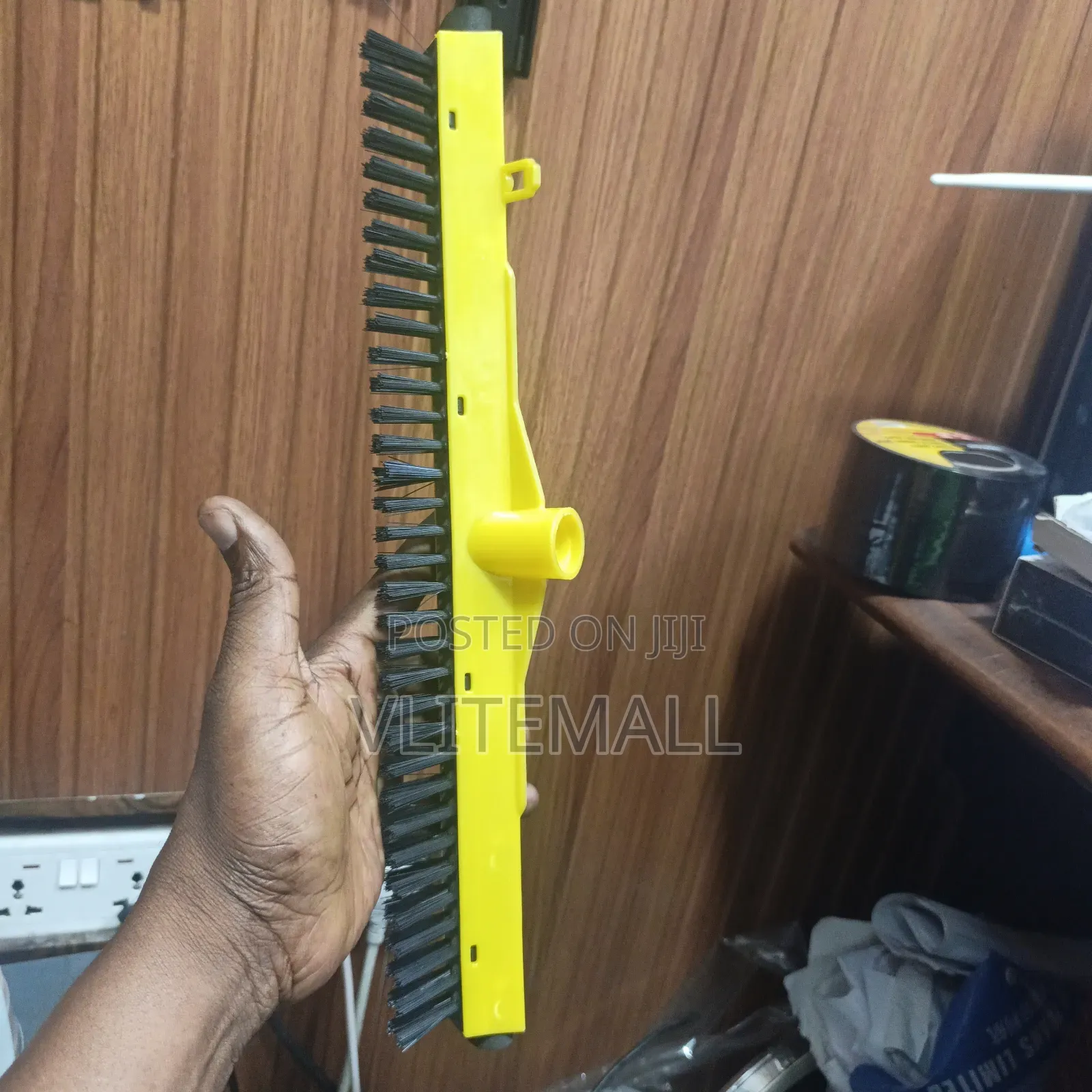 2-in-1 Rubber Broom and Floor Squeegee Head,