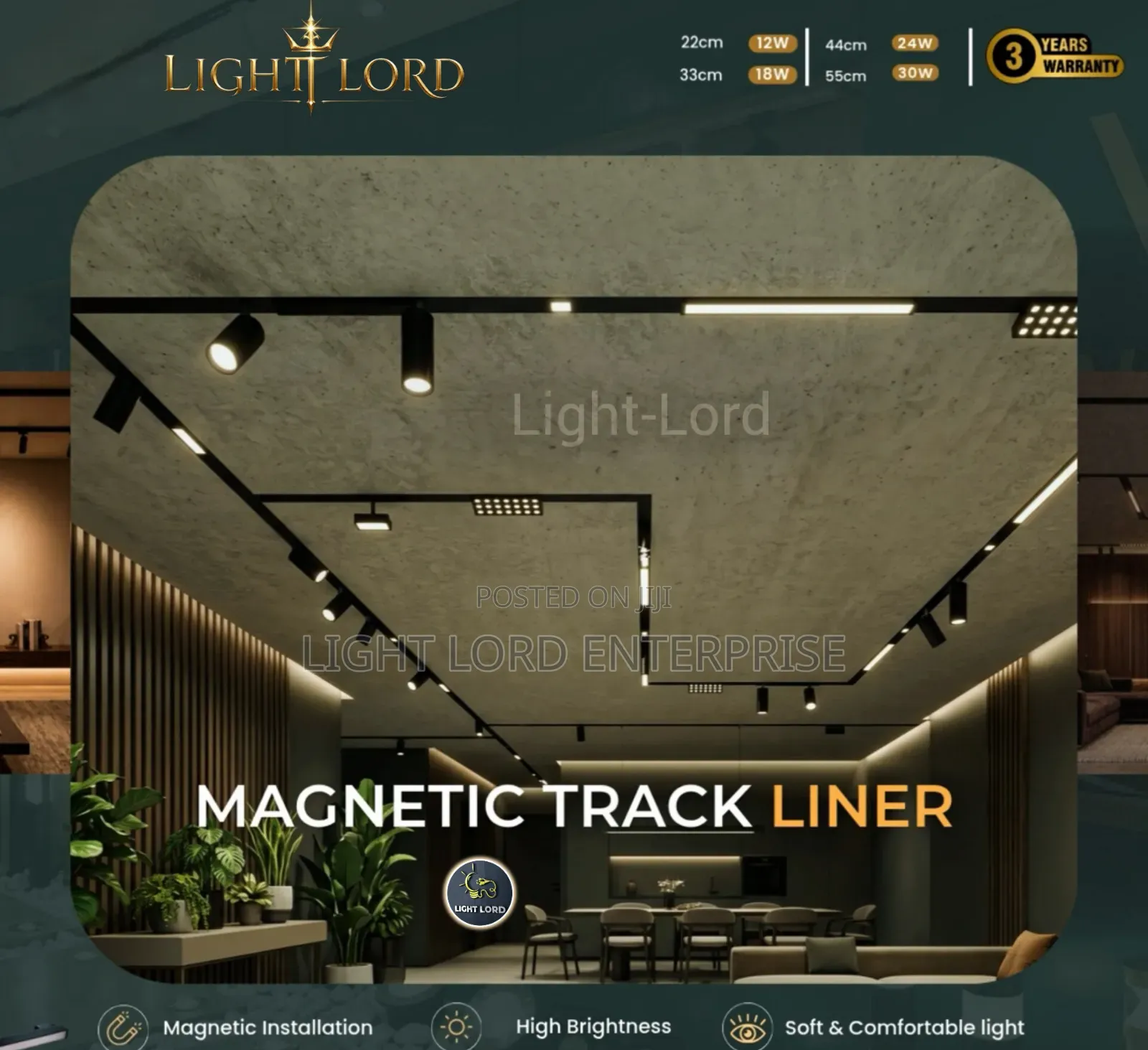 Straight Accuracy Led L Shape Magnetic Track Light