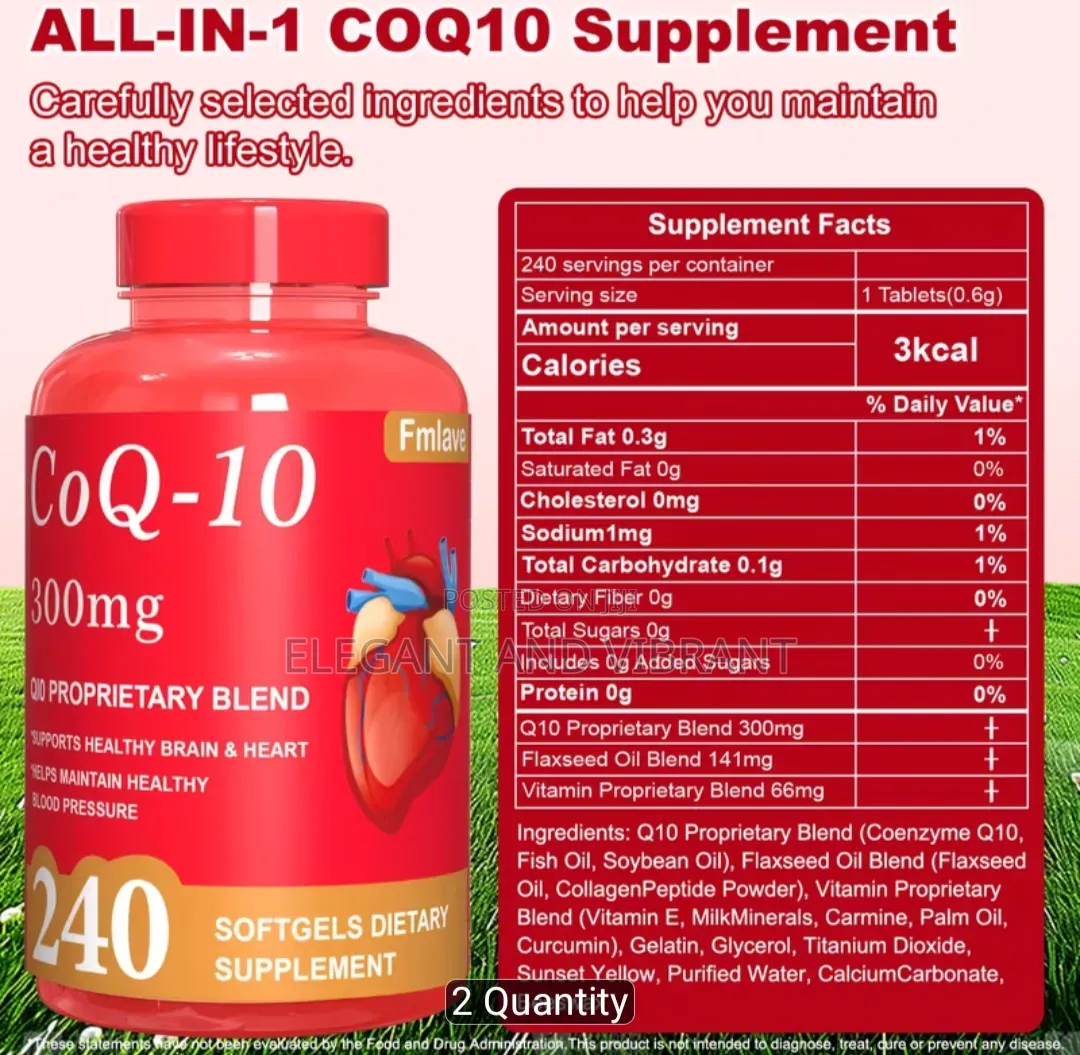 Coq10 Supplement, for Heart Health Support,