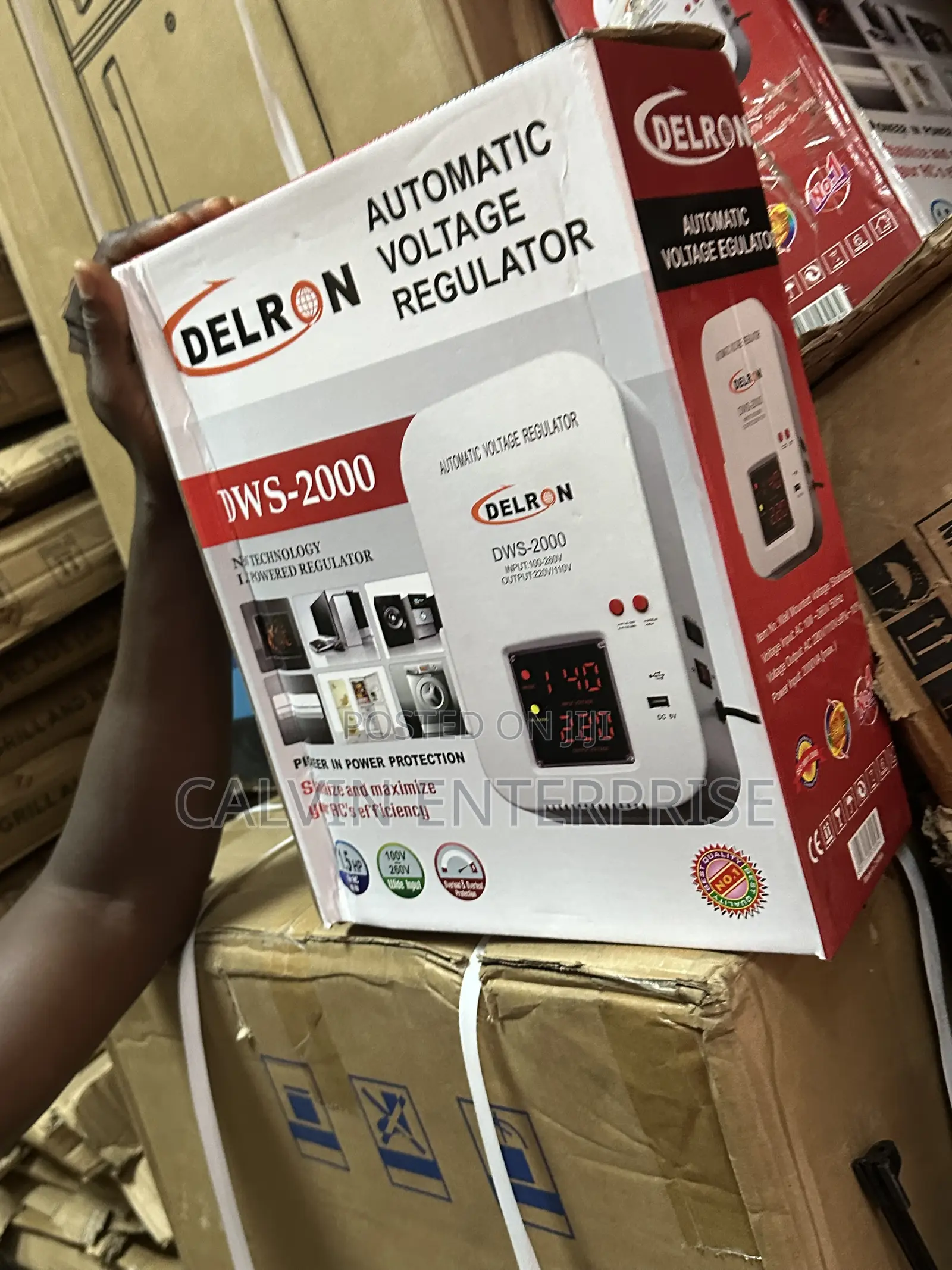 Delron Automatic Voltage Regulator, Stabilizer 2000watt By