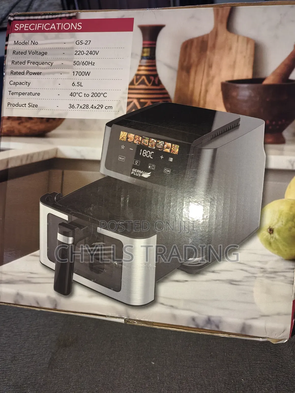 German Plus SmartCook+ Digital Air Fryer GS-27 – 6.5L