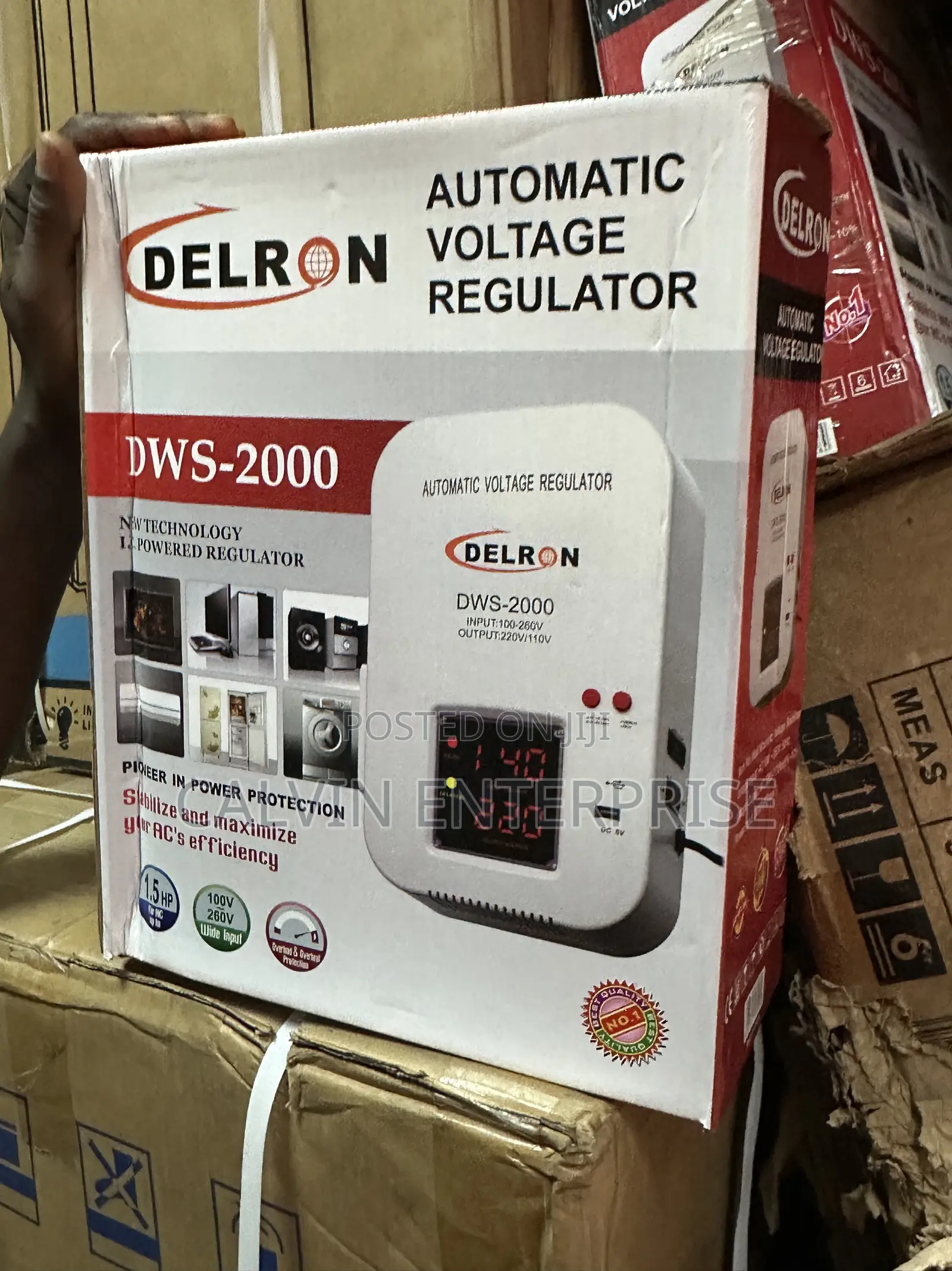 Delron Automatic Voltage Regulator, Stabilizer 2000watt By