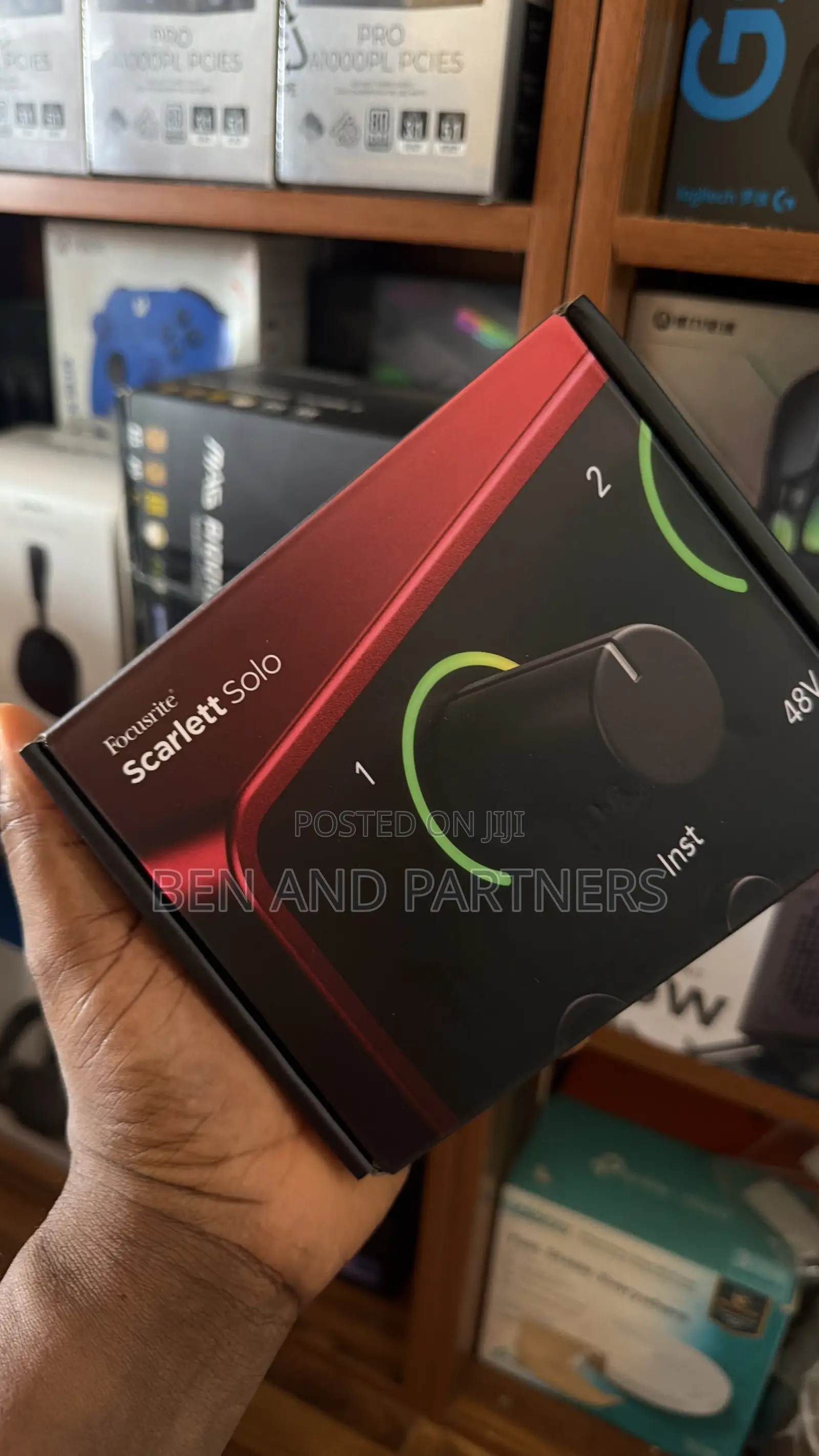 Focusrite Scarlett Solo 4th Gen USB-C Audio Interface.