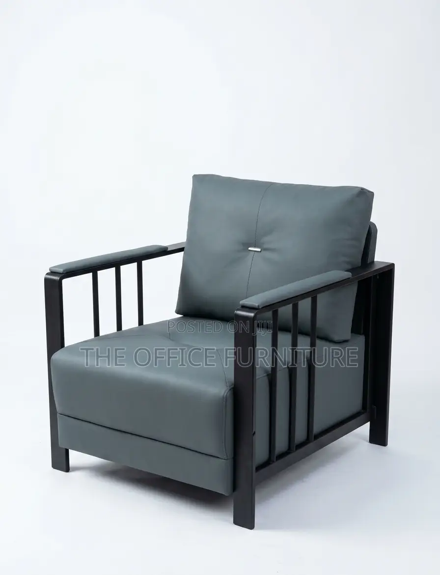 Modern Grey Office Reception Sofa Set (1+2+1)