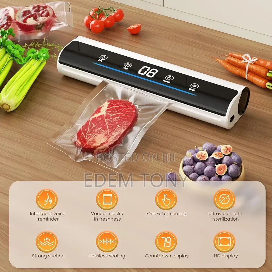 Vacuum Sealer Machine, With LED Display & Voice Activated
