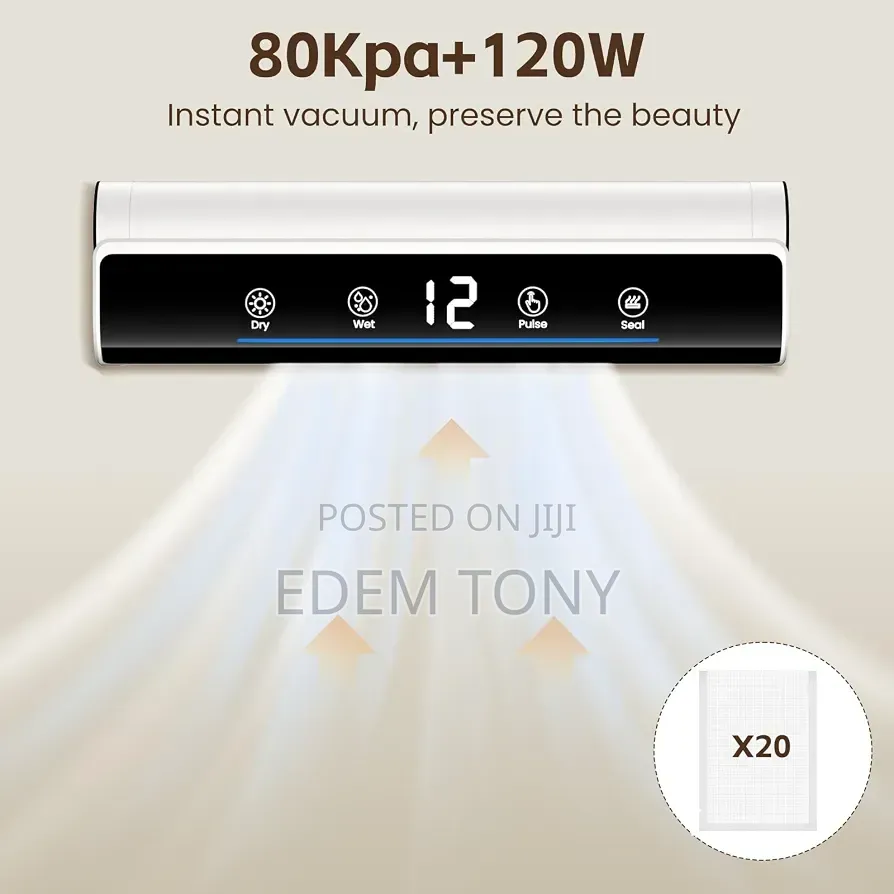 Vacuum Sealer Machine, With LED Display & Voice Activated