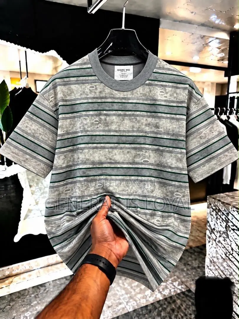 Stripped Men’s Cotton Heavy T Shirt