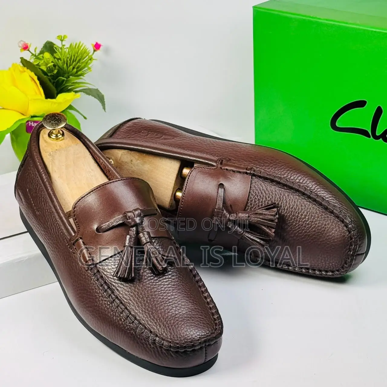 Clarks Brown Men Leather Loafers Shoe With Ring My Bell