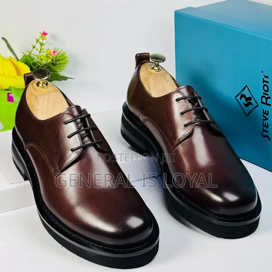 Steve Riot Brown Thick Gum Sole Chunky Men’s Shoe