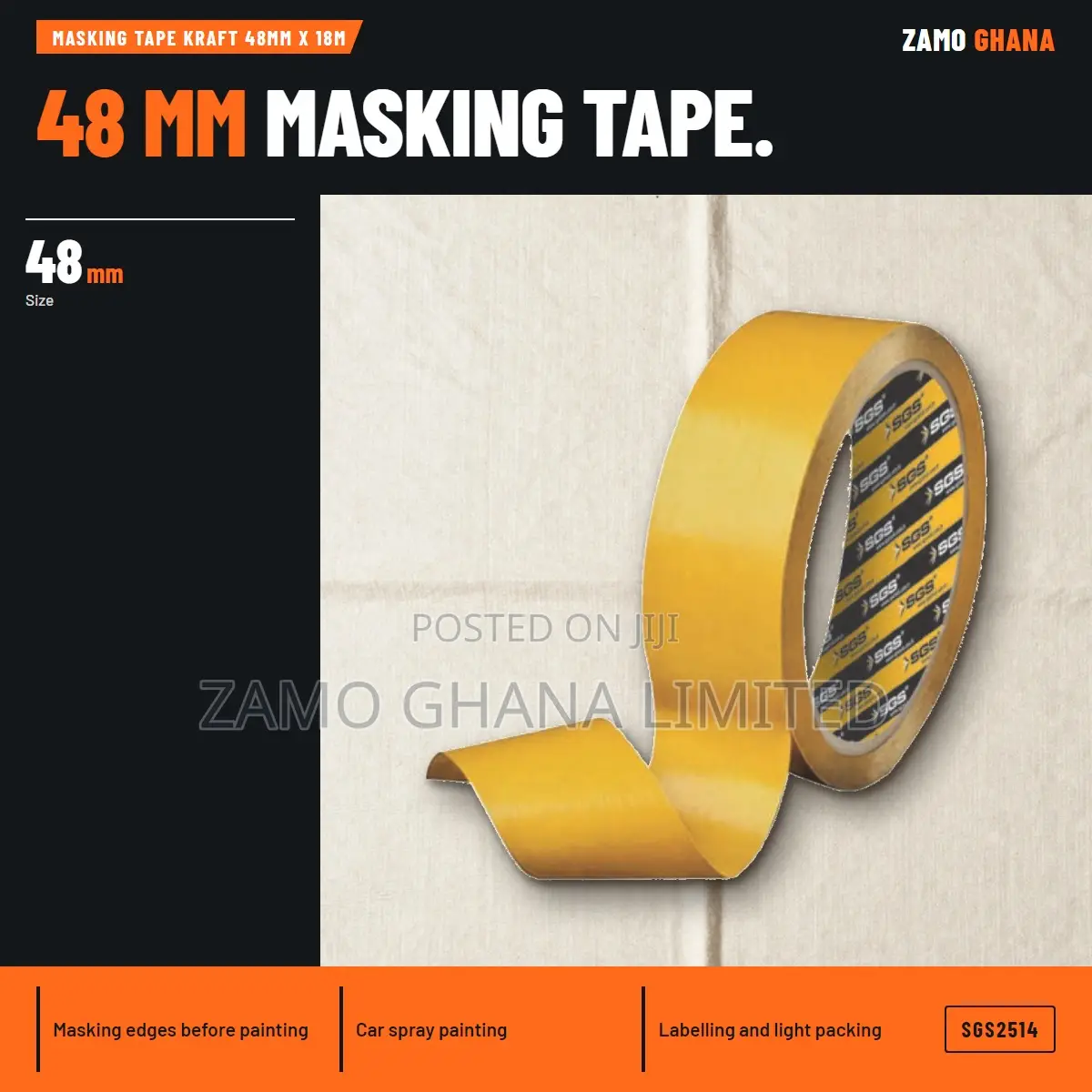 Masking Tape Kraft 48Mm X 18M - SGS2514