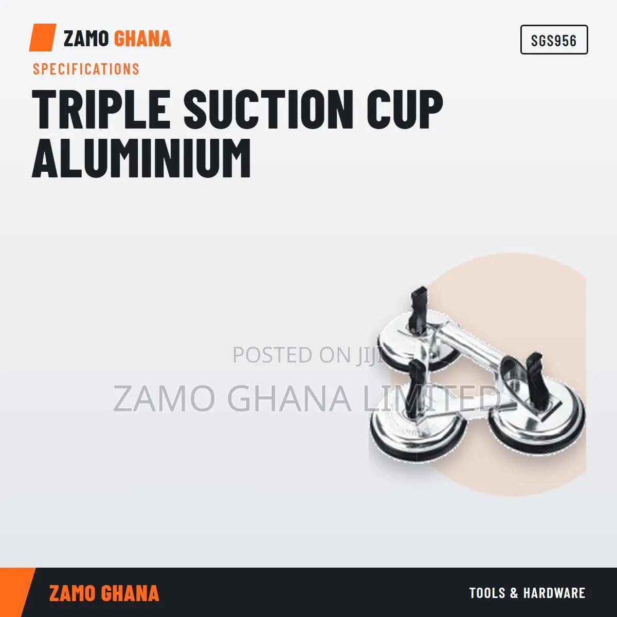 Triple Suction Cup Aluminium - SGS956