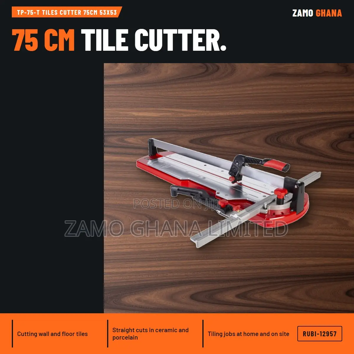 Tp-75-T Tiles Cutter 75Cm 53X53 - RUBI-12957