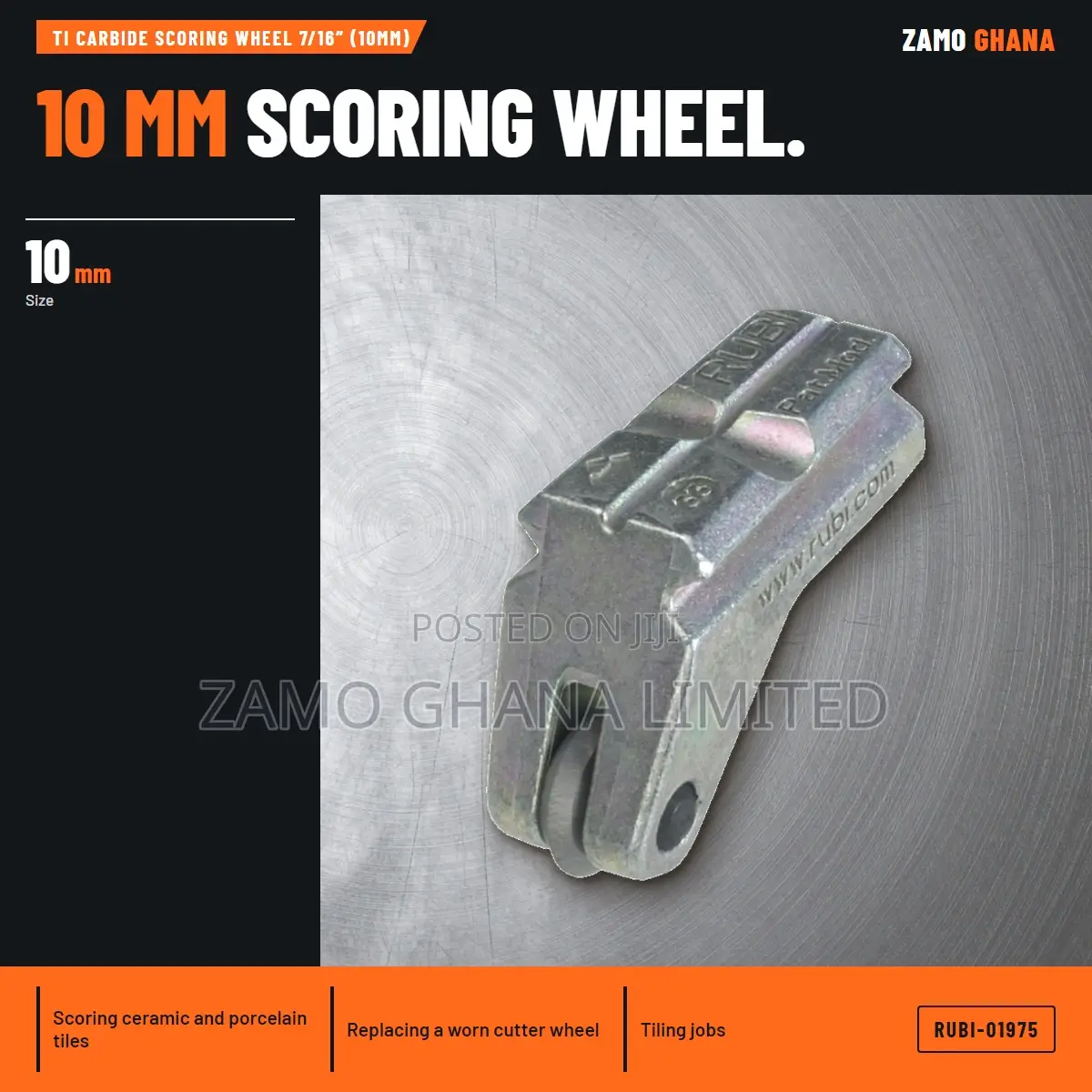 Ti Carbide Scoring Wheel 7/16” (10Mm) - RUBI-01975
