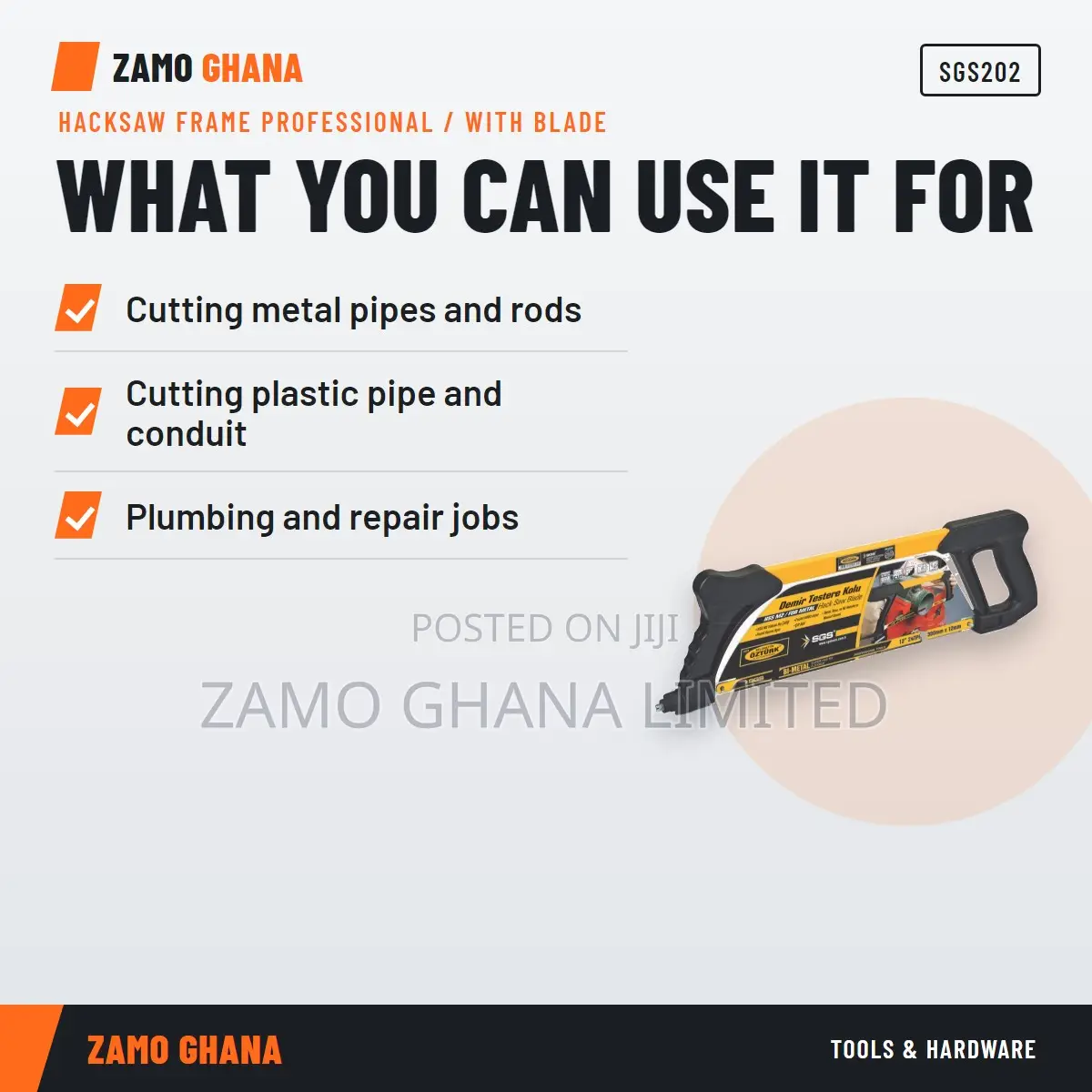 Hacksaw Frame Professional / With Blade - SGS202