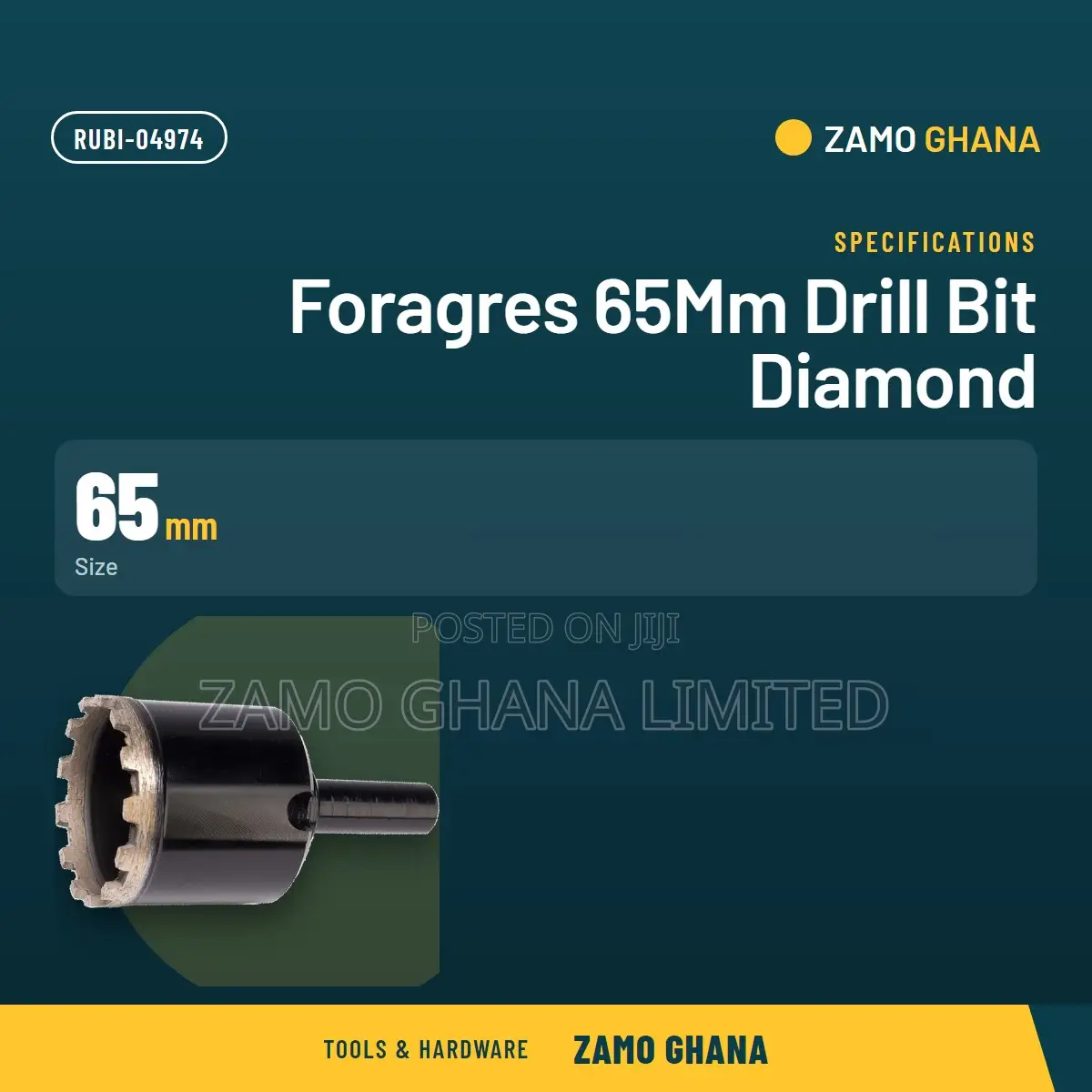 Foragres 65Mm Drill Bit Diamond - RUBI-04974
