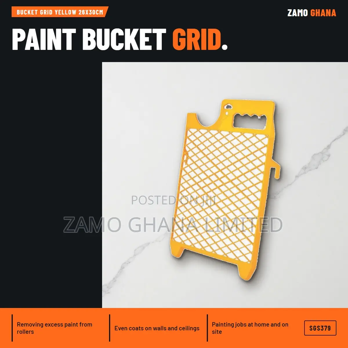 Bucket Grid Yellow 26X30Cm - SGS379