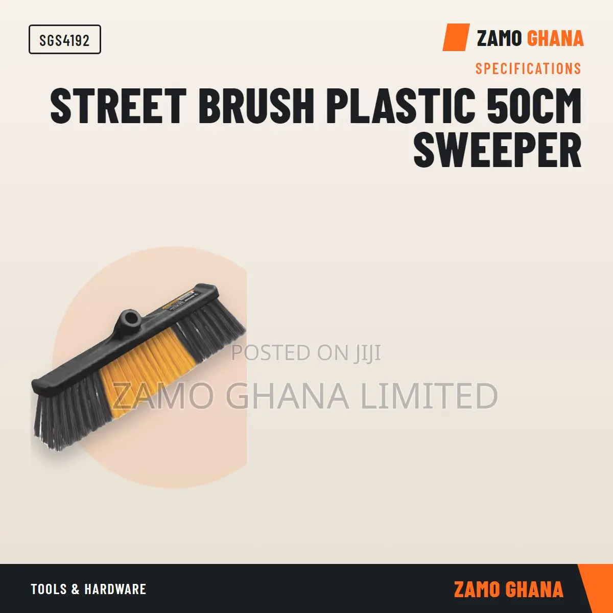 Street Brush Plastic 50Cm Sweeper - SGS4192