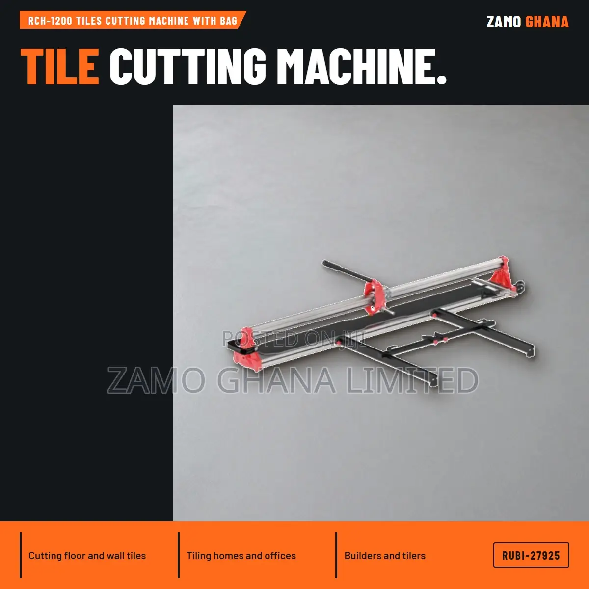 RCH-1200 Tiles Cutting Machine With Bag - RUBI-27925