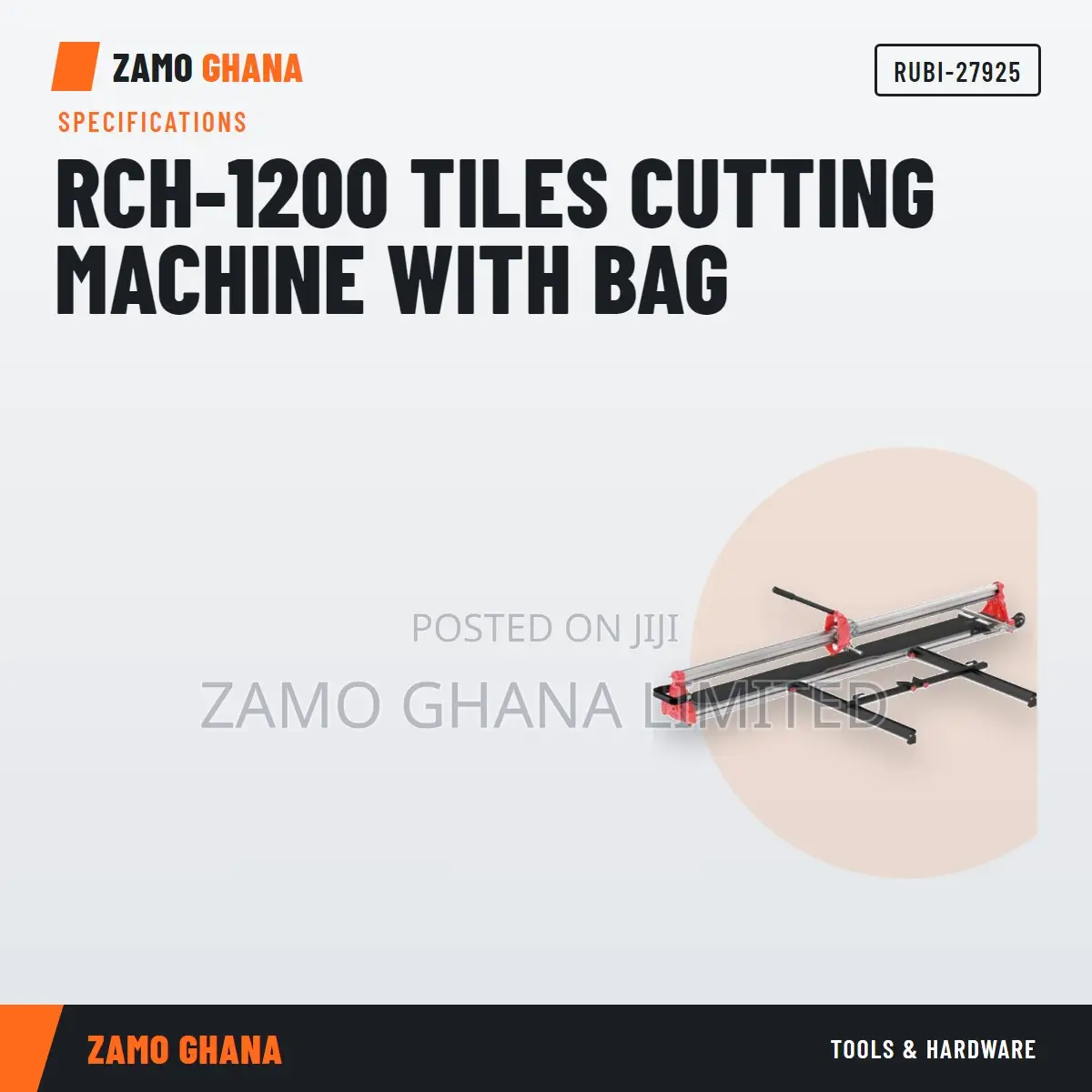 RCH-1200 Tiles Cutting Machine With Bag - RUBI-27925