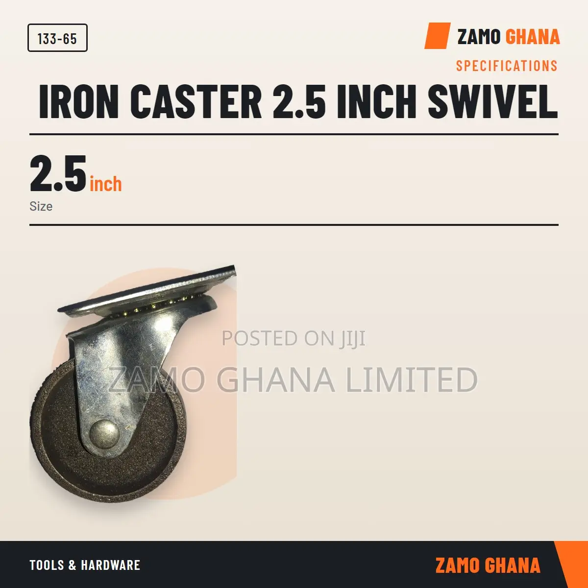 Iron Caster 2.5 Inch Swivel - 133-65