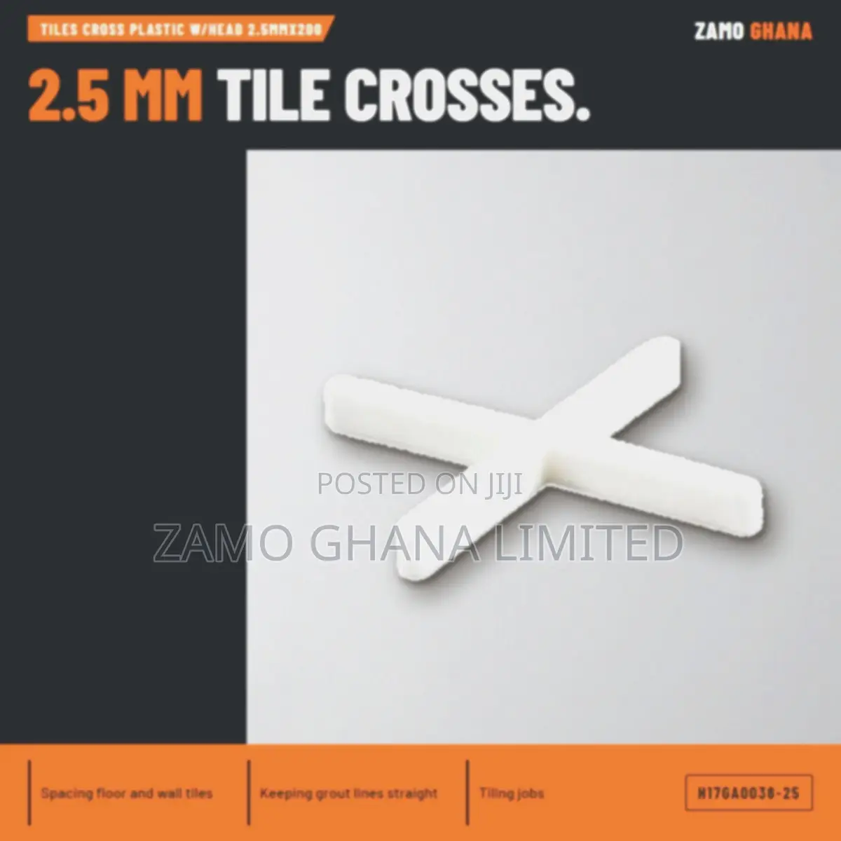 Tiles Cross Plastic W/Head 2.5Mmx200 - H17ga0038-25