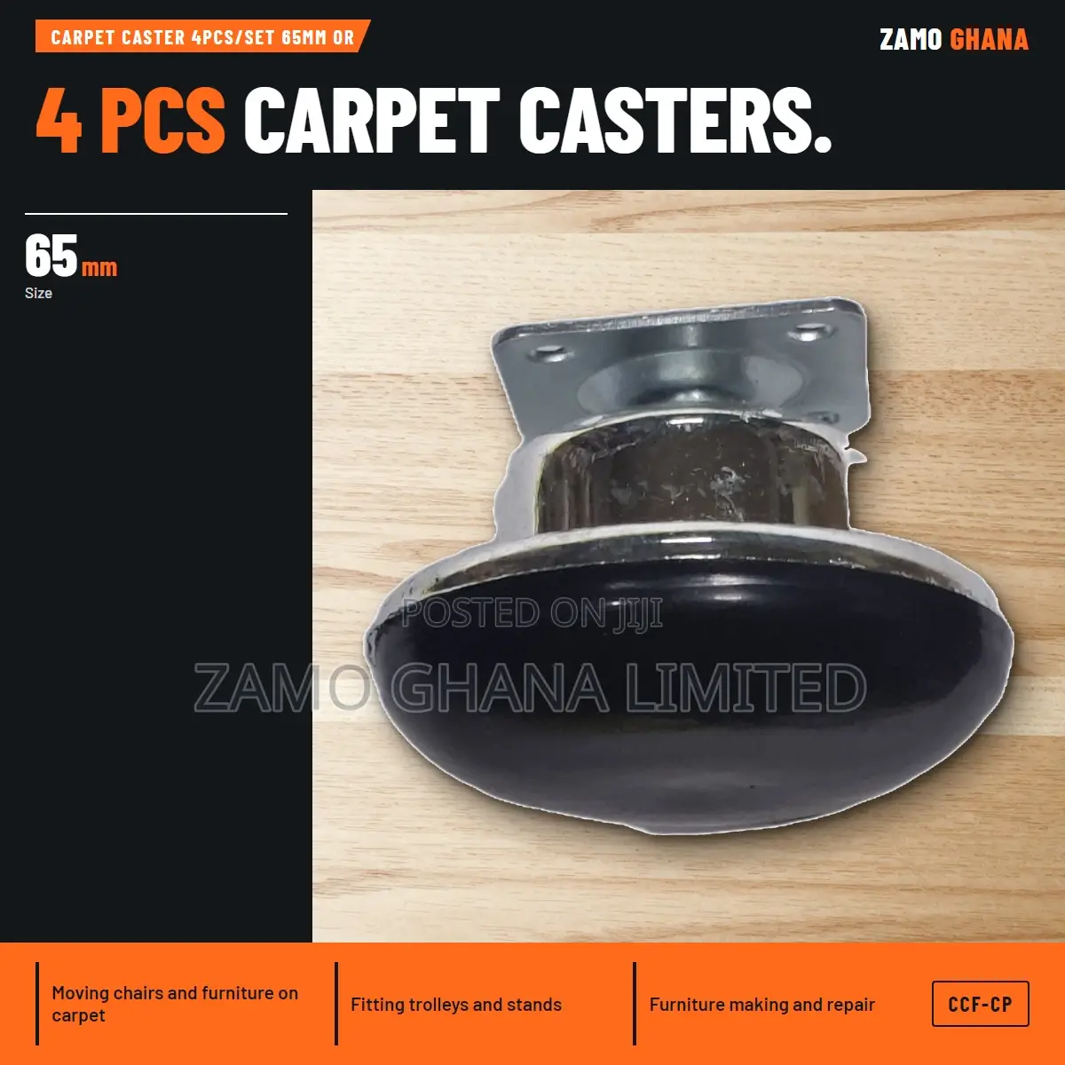 Carpet Caster 4Pcs/Set 65Mm or - CCF-CP