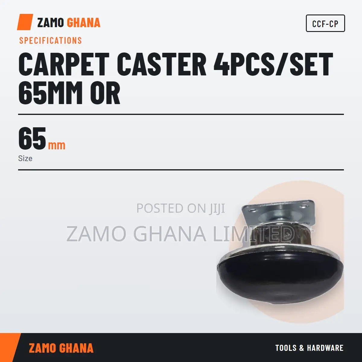 Carpet Caster 4Pcs/Set 65Mm or - CCF-CP