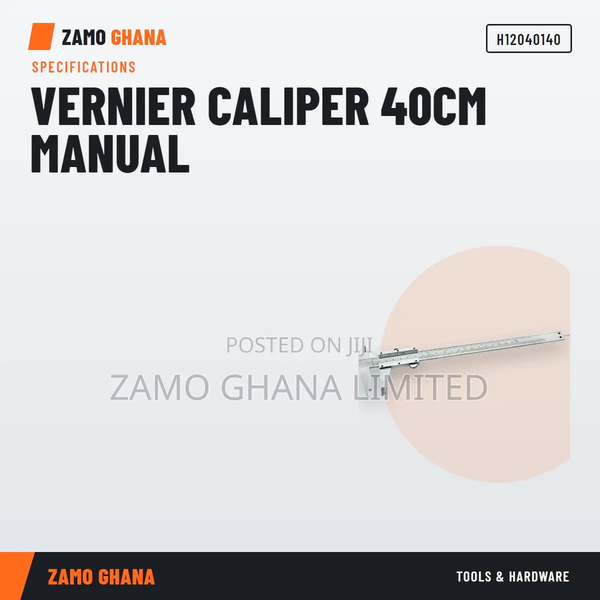 Vernier Caliper 40Cm Manual - H