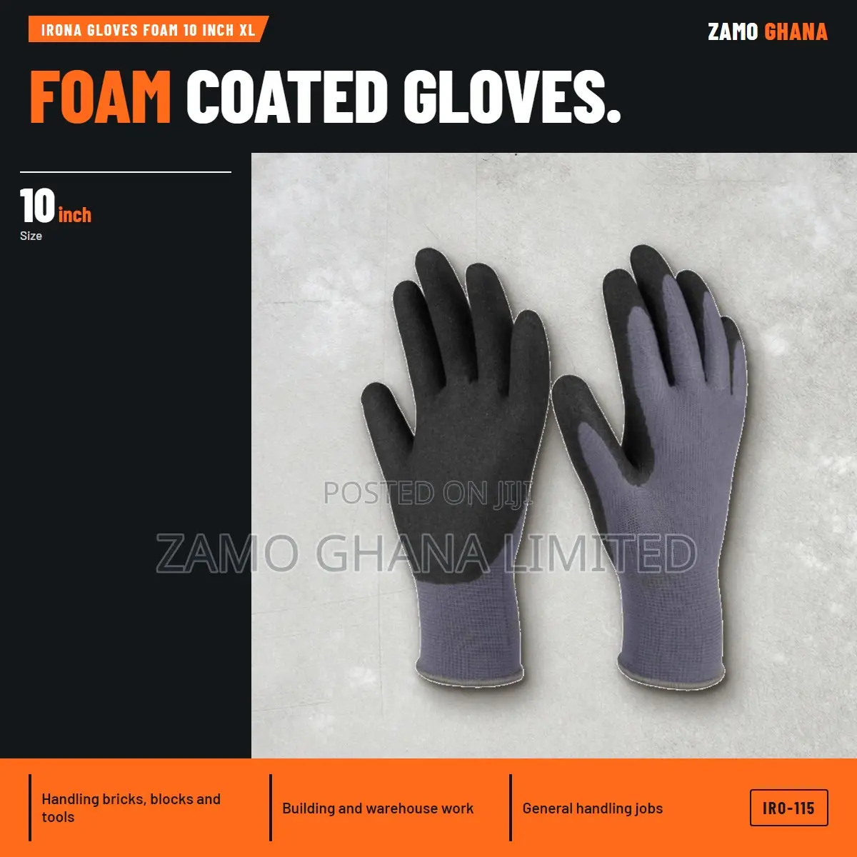 Irona Gloves Foam 10 Inch Xl - IRO-115
