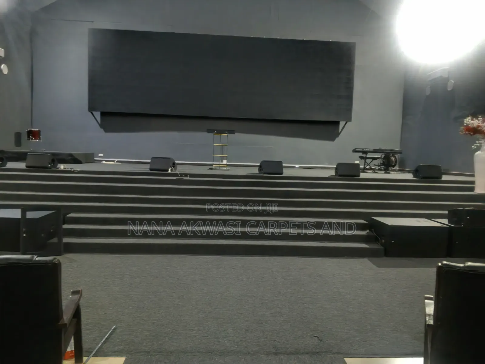 Gray Industrial Carpet (Plain) for Churches,Auditoriums